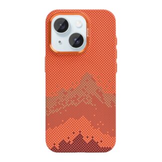 Rixus Alpine Ultra-Slim MagSafe Hülle für iPhone 15 16 17 Modell & Farbe - Modell: iPhone 15 - Farbe: Mountain Orange (Orange)