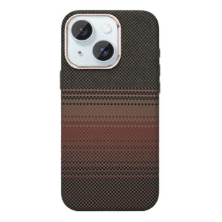 Rixus Alpine Ultra-Slim MagSafe Hülle für iPhone 15 16 17 Modell & Farbe - Modell: iPhone 15 - Farbe: Stripe Brown (Braun)
