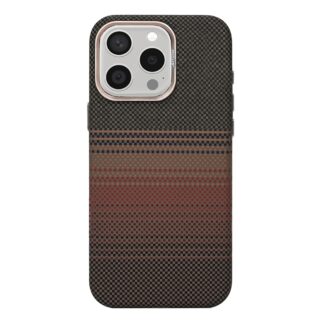 Rixus Alpine Ultra-Slim MagSafe Hülle für iPhone 15 16 17 Modell & Farbe - Modell: iPhone 15 Pro Max - Farbe: Stripe Brown (Braun)