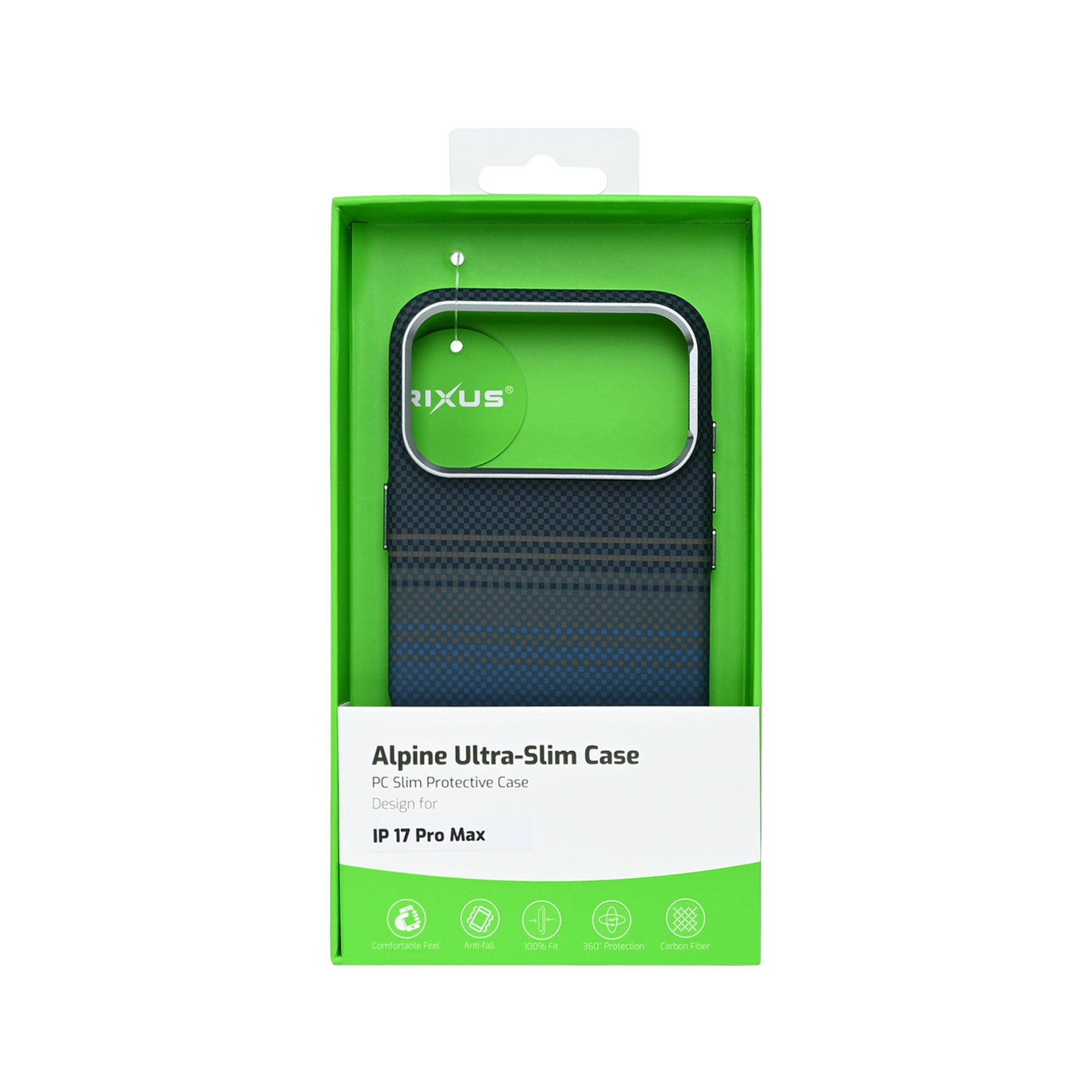 Rixus Alpine Ultra-Slim Hülle mit MagSafe kompatibel RXA131 für Apple iPhone 17 Pro Max Stripe Blue – Bild 4