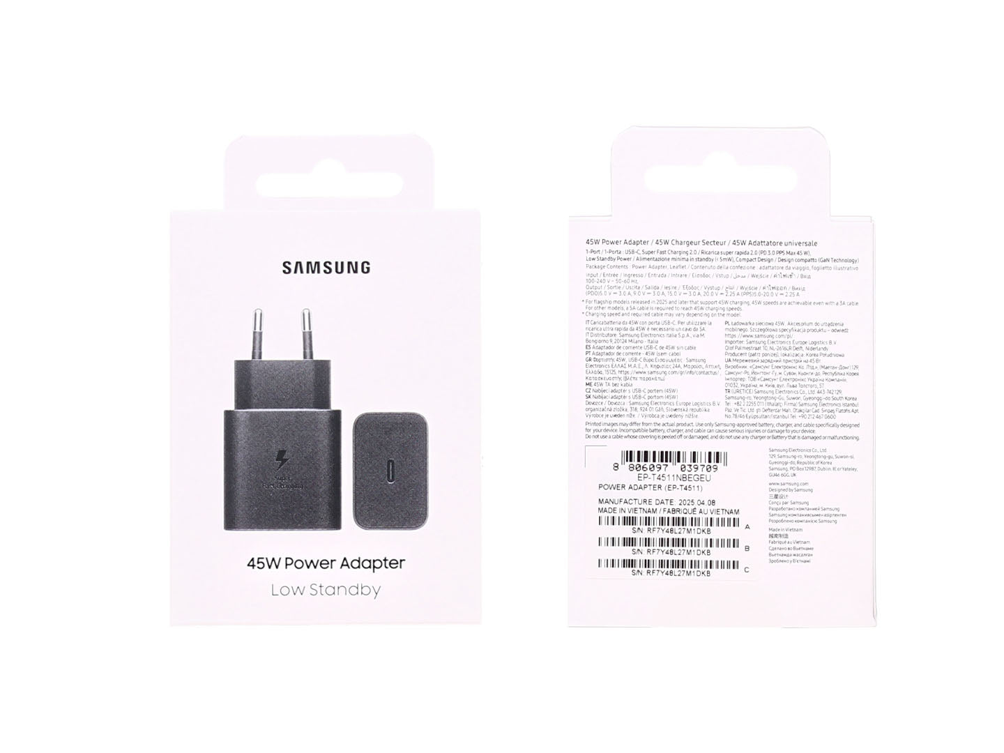 Samsung EP-T4511NBEGEU USB-C Netzteil 45W Black Original Verkaufsverpackung – Bild 5