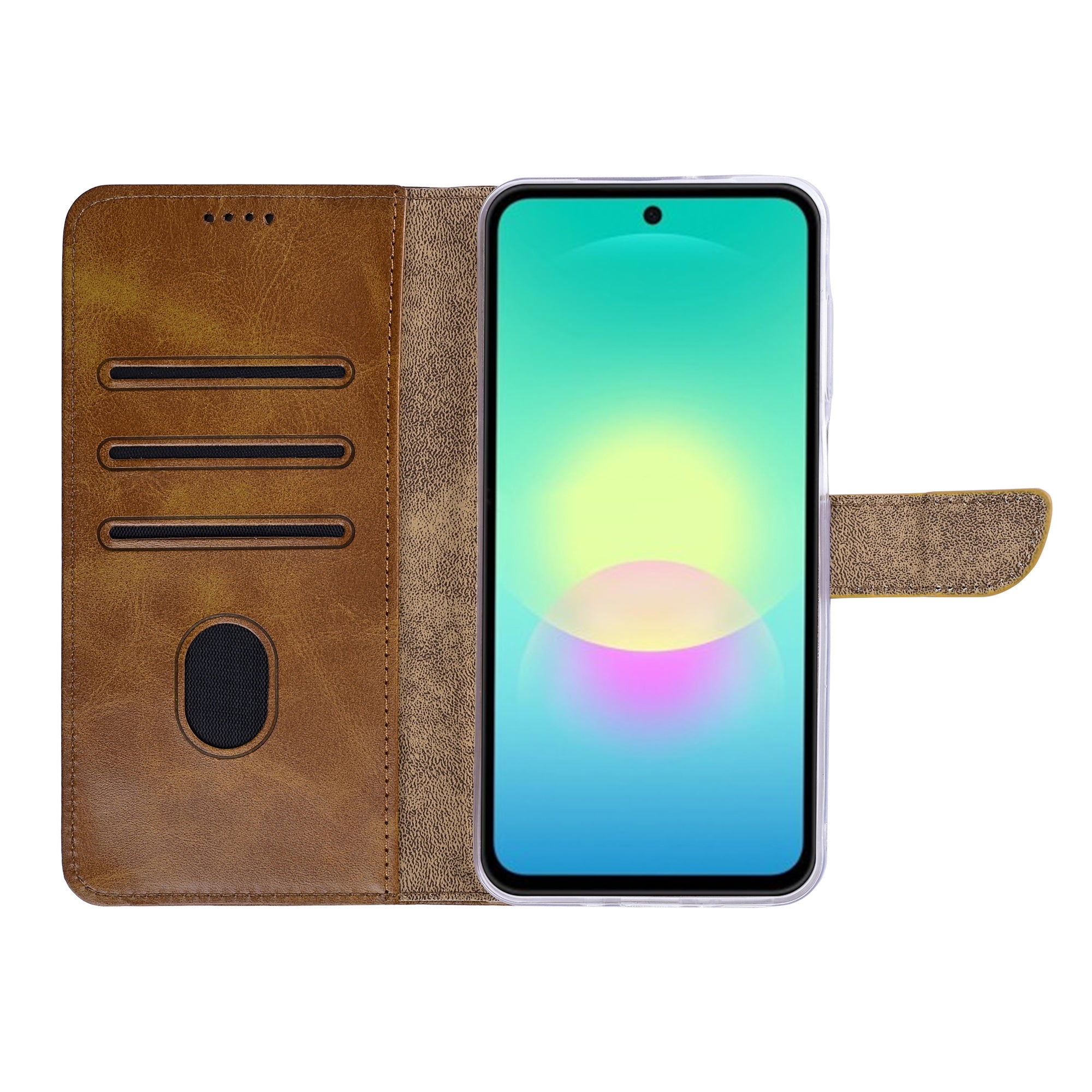 Rixus Buchhülle für Samsung Galaxy A27 Light Brown – Bild 5
