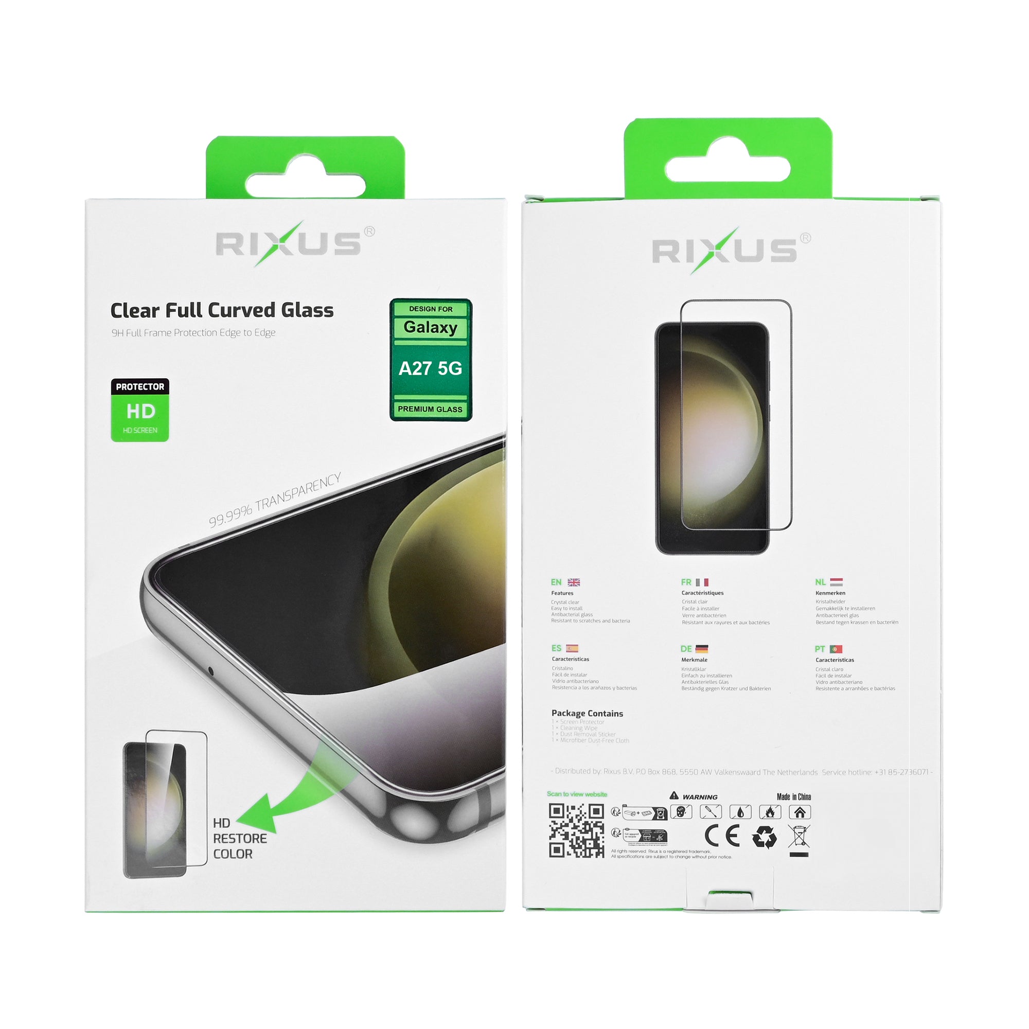 Rixus Clear HD Full Curved Edge Panzerglas für Samsung Galaxy A27 – Bild 2