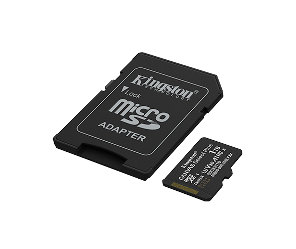 Kingston 1TB Canvas Select Plus MicroSD Memory Card 100R A1 C10 Card mit Adapter Black – Bild 2