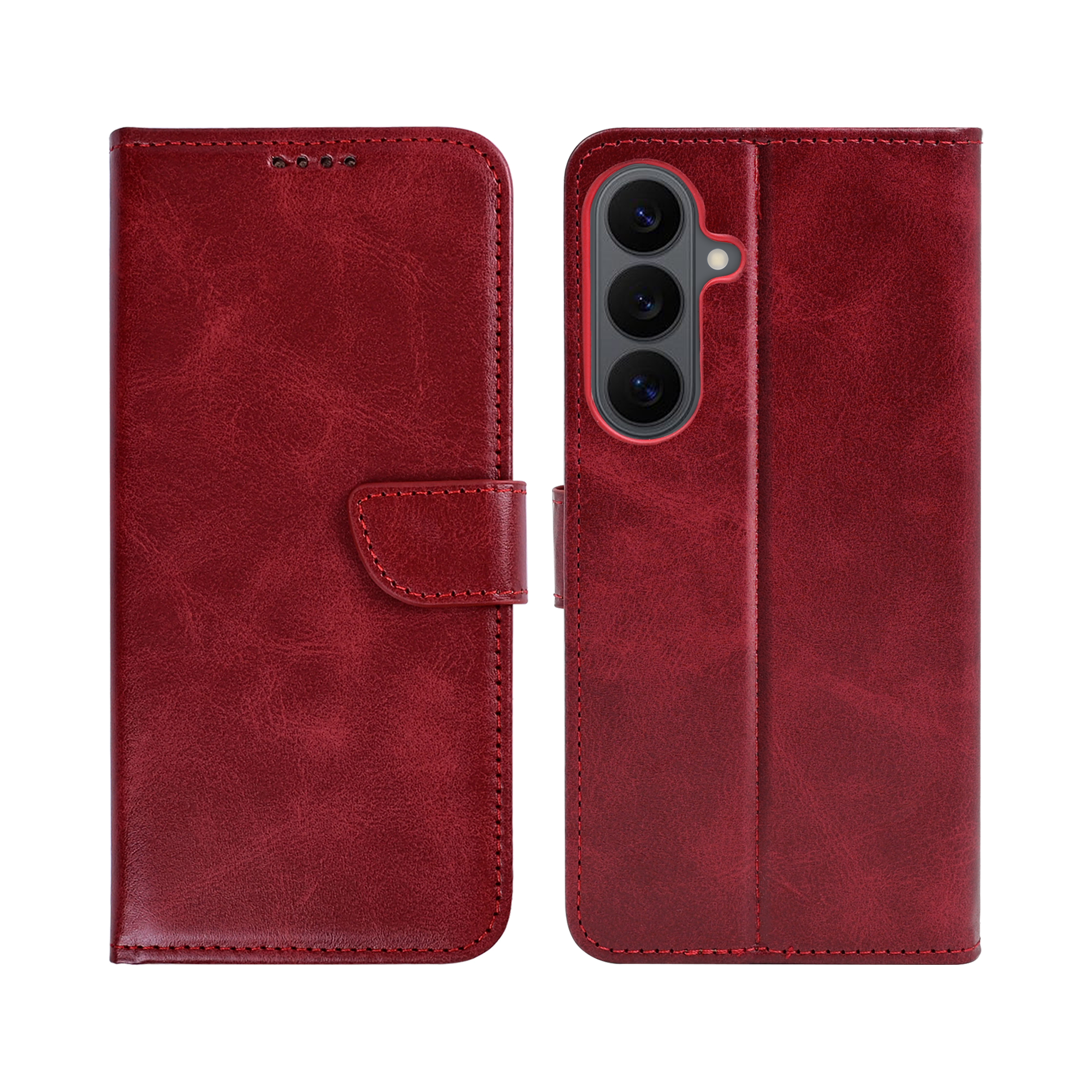 Rixus Buchhülle für Samsung Galaxy S26 FE Dark Red – Bild 3