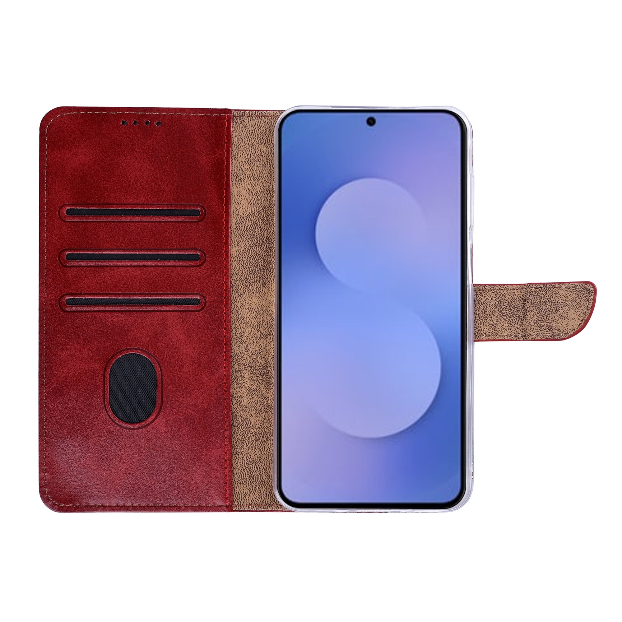 Rixus Buchhülle für Samsung Galaxy S26 FE Dark Red – Bild 5