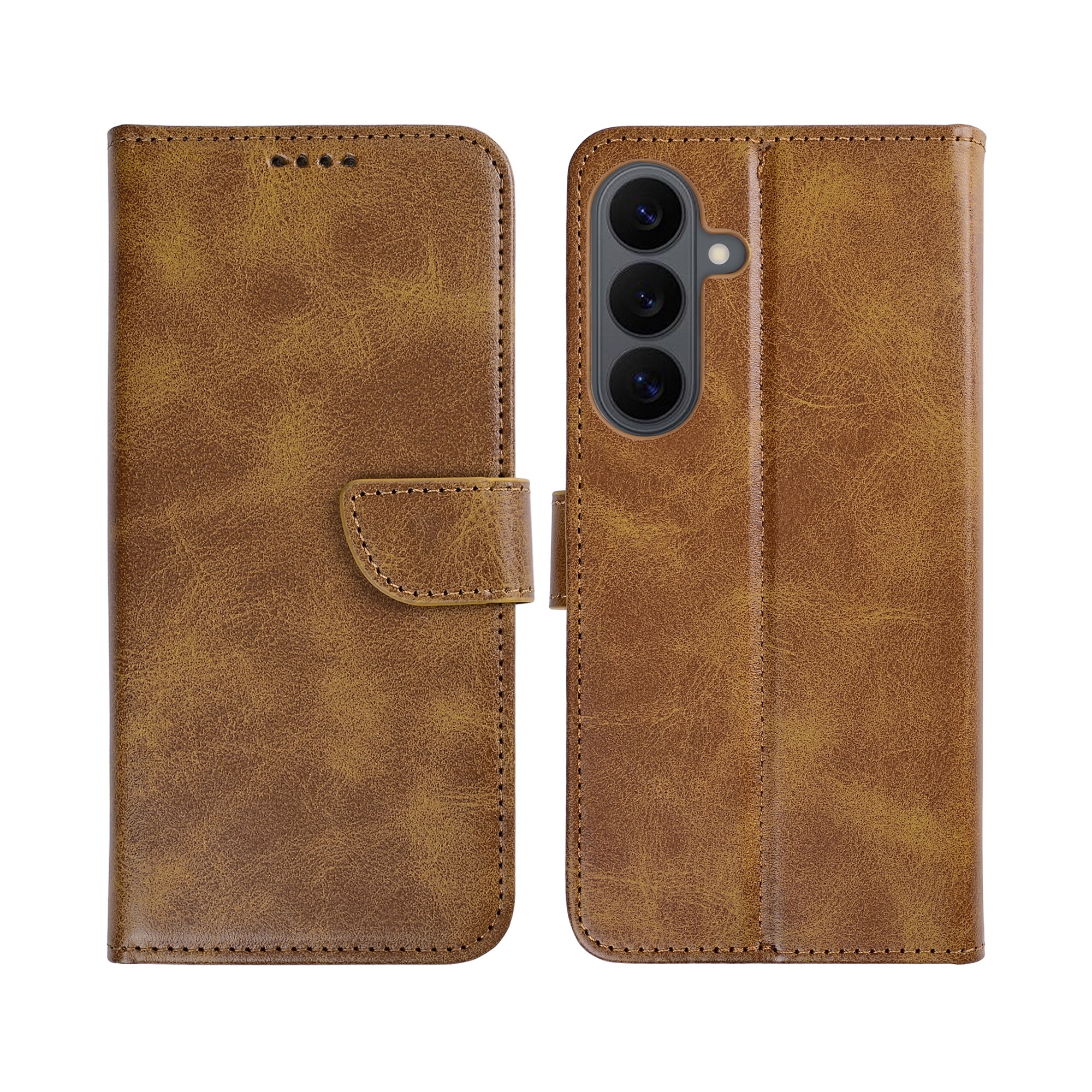 Rixus Buchhülle für Samsung Galaxy S26 FE Light Brown – Bild 3