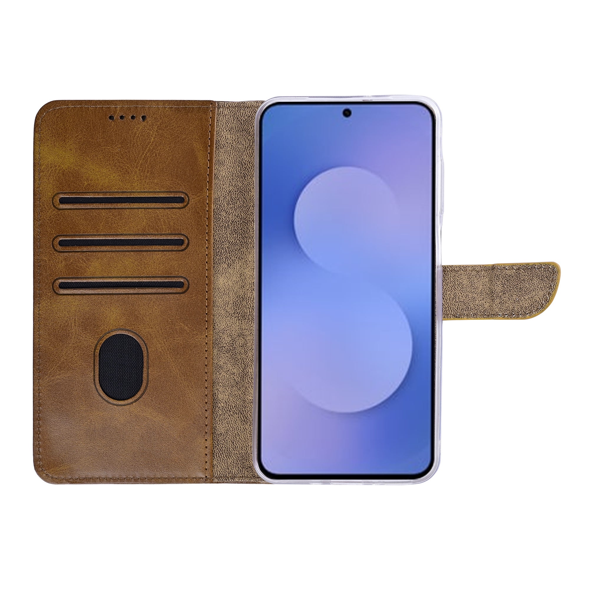 Rixus Buchhülle für Samsung Galaxy S26 FE Light Brown – Bild 5