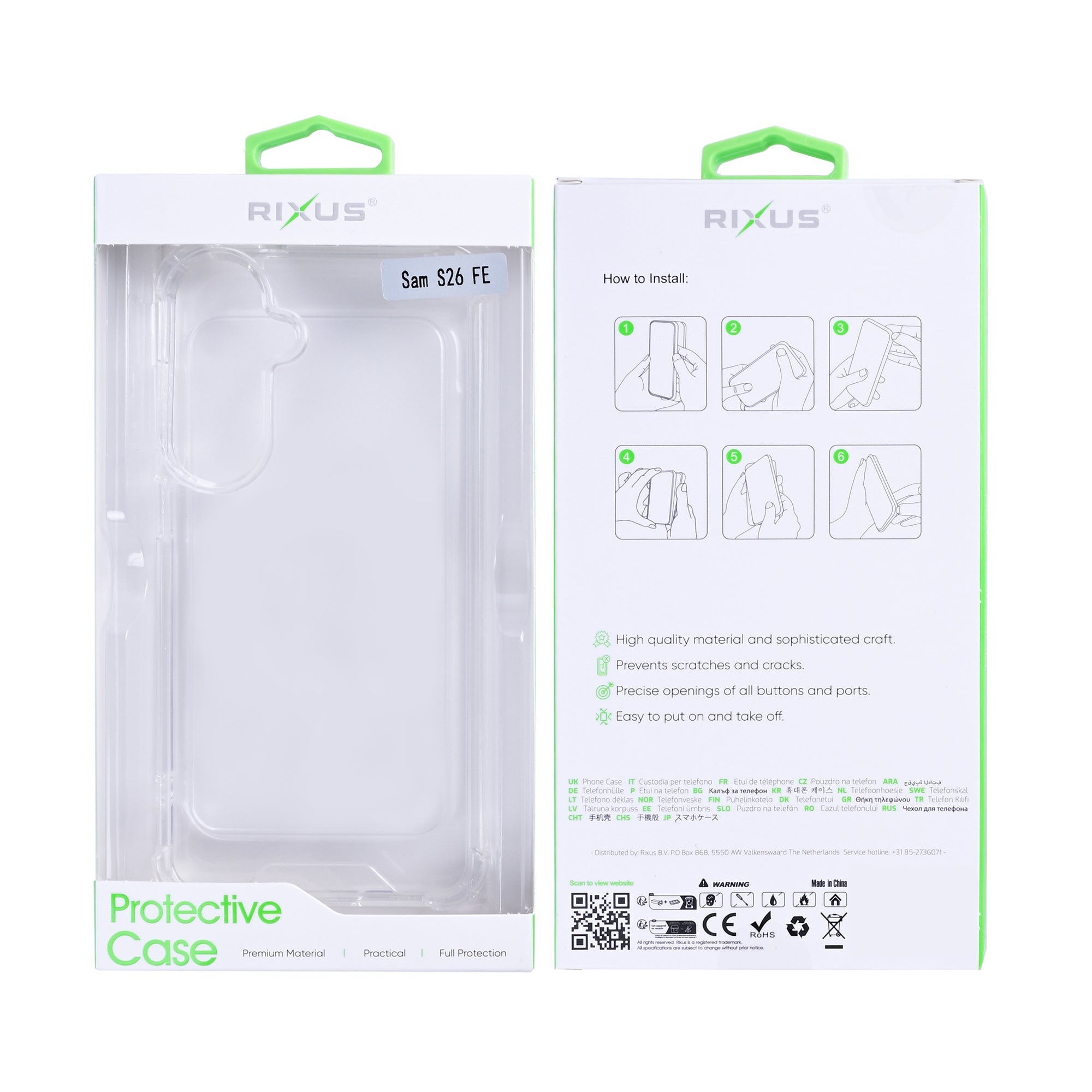 Rixus Anti-Burst Hülle für Samsung Galaxy S26 FE Transparent – Bild 6