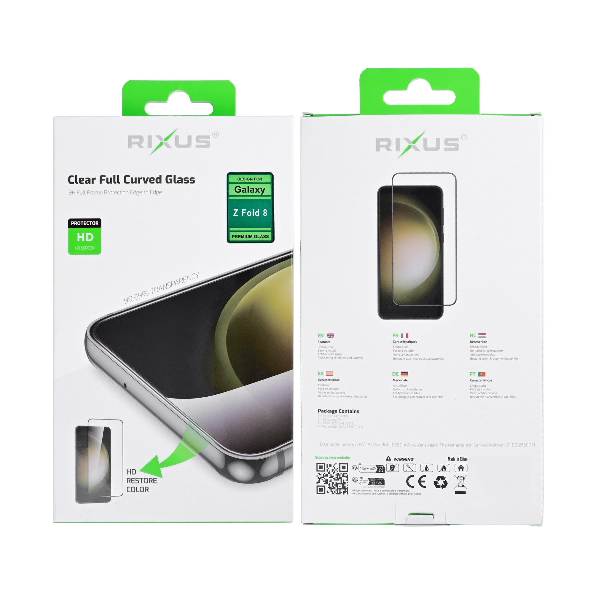 Rixus Clear HD Full Curved Edge Panzerglas für Samsung Galaxy Z Fold 8 – Bild 2
