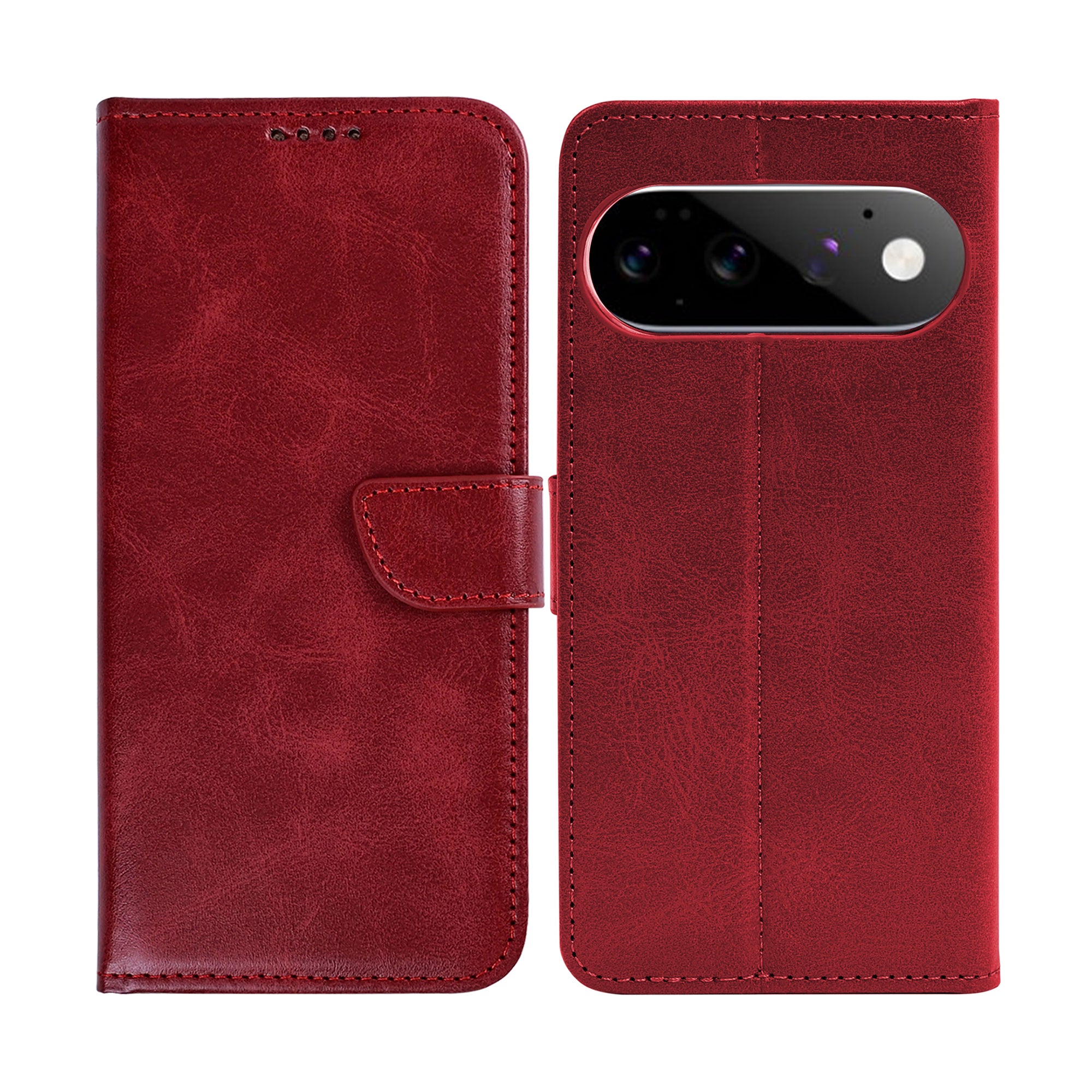 Rixus Buchhülle für Google Pixel 11 Pro Dark Red – Bild 3