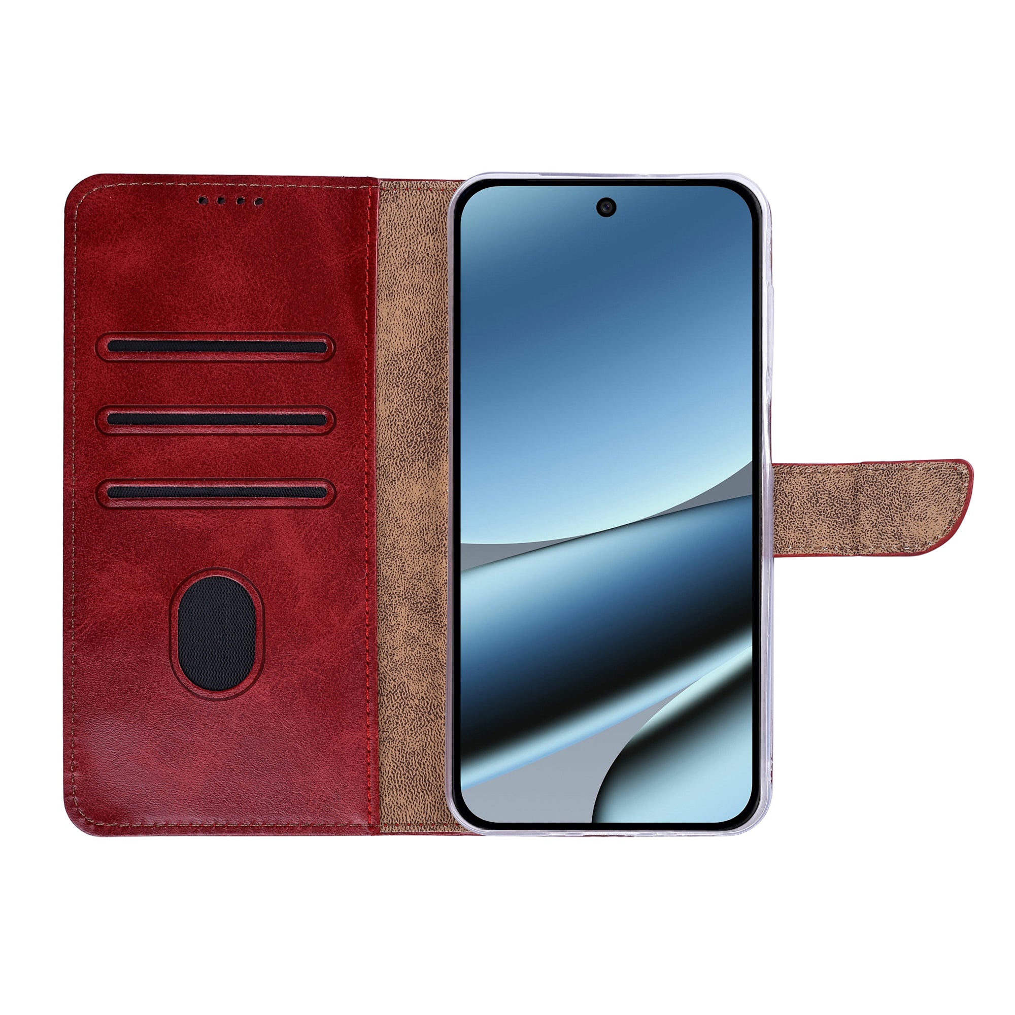 Rixus Buchhülle für Google Pixel 11 Pro Dark Red – Bild 5