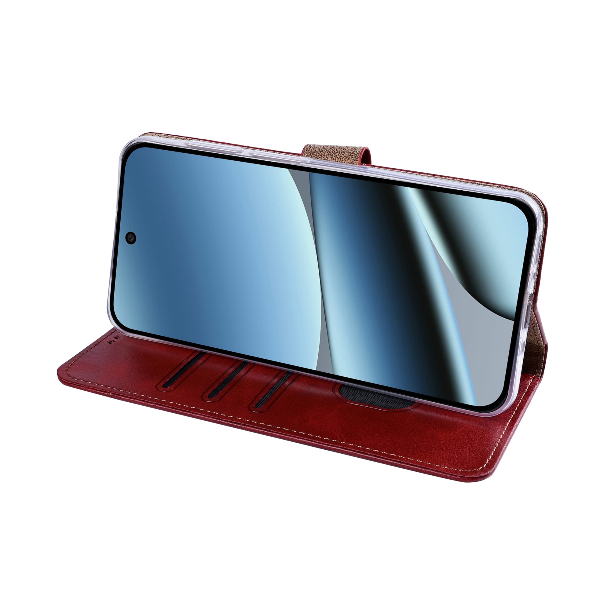 Rixus Buchhülle für Google Pixel 11 Pro Dark Red – Bild 6