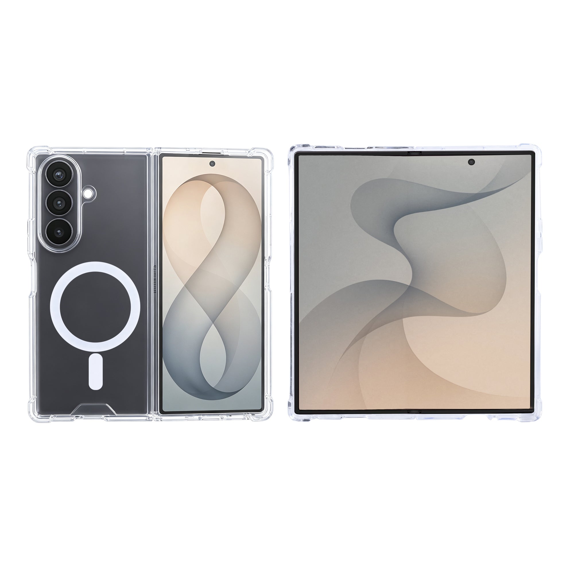 Rixus Anti-Burst Hülle mit MagSafe kompatibel für Samsung Galaxy Z Fold8 Ultra Transparent – Bild 3