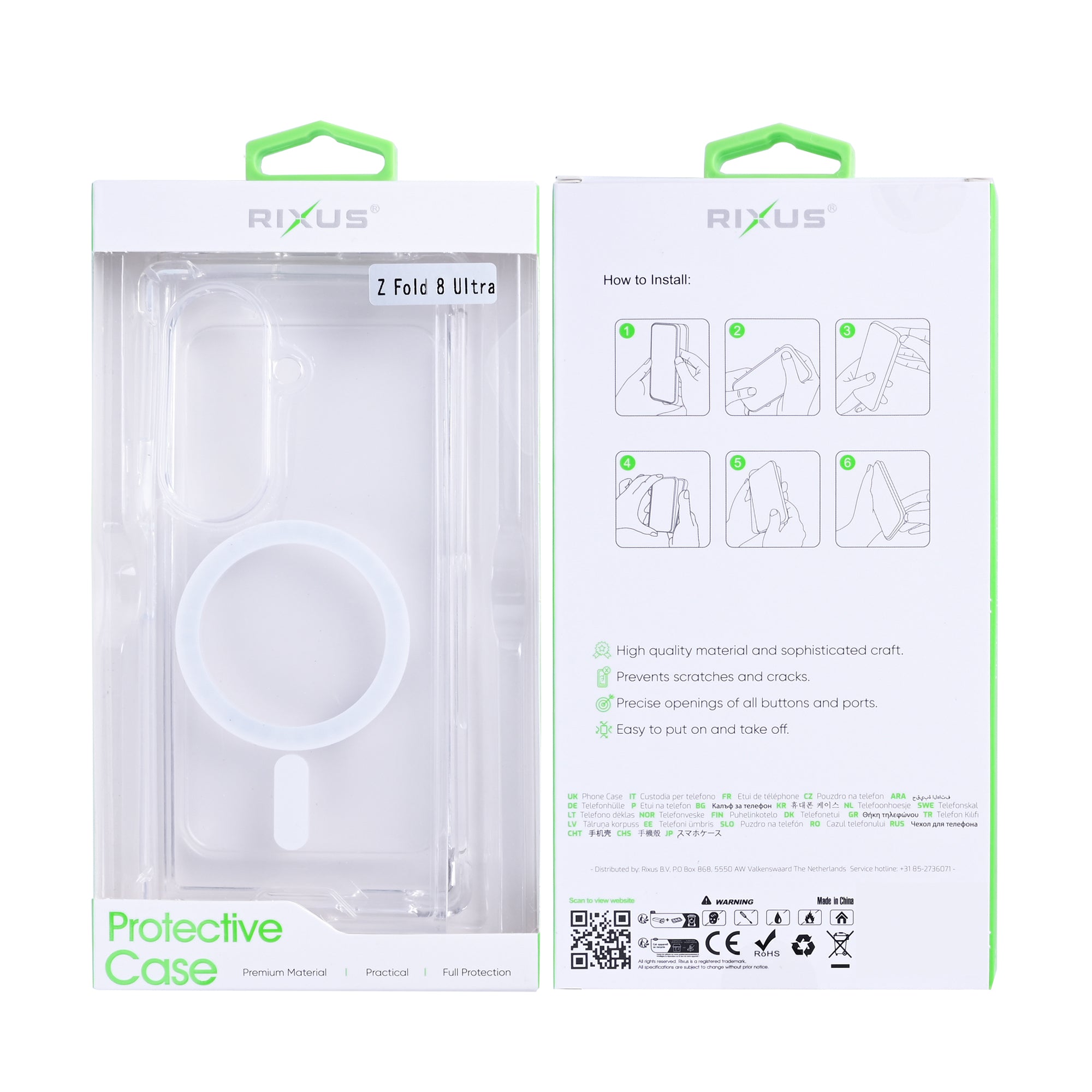 Rixus Anti-Burst Hülle mit MagSafe kompatibel für Samsung Galaxy Z Fold8 Ultra Transparent – Bild 6