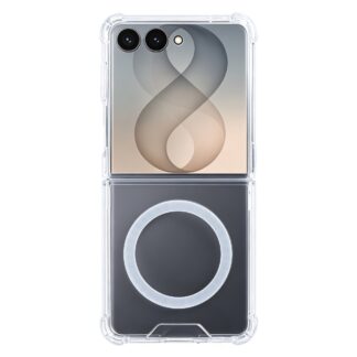 Rixus Anti-Burst Hülle mit MagSafe kompatibel für Samsung Galaxy Z Flip8 Transparent