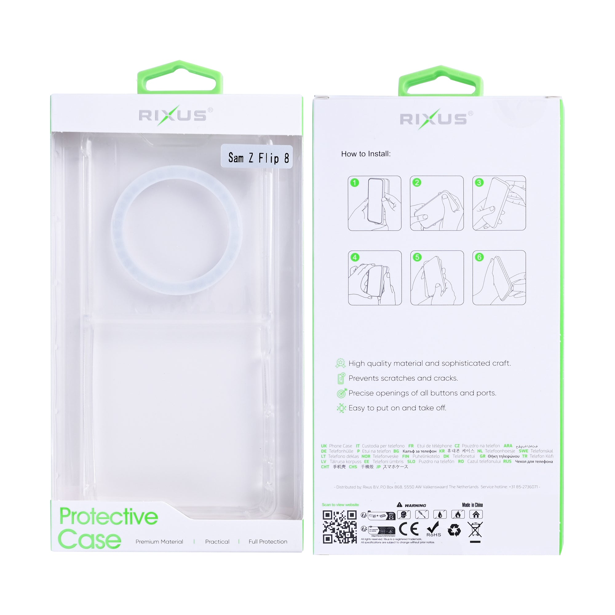 Rixus Anti-Burst Hülle mit MagSafe kompatibel für Samsung Galaxy Z Flip8 Transparent – Bild 6