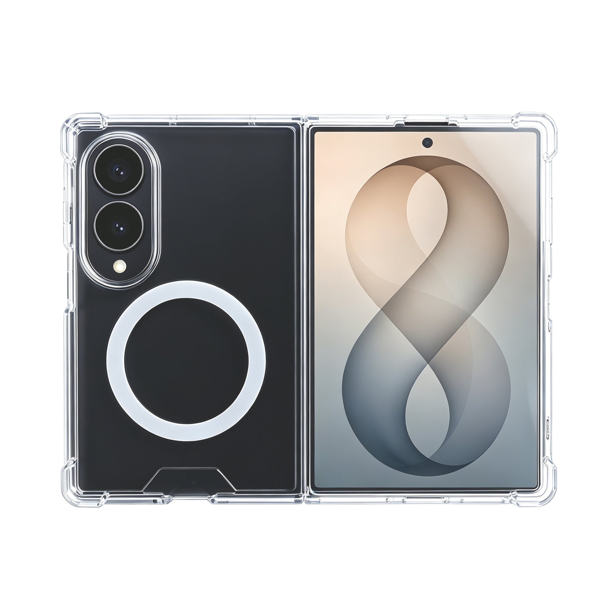 Rixus Anti-Burst Hülle mit MagSafe kompatibel für Samsung Galaxy Z Fold8 Transparent