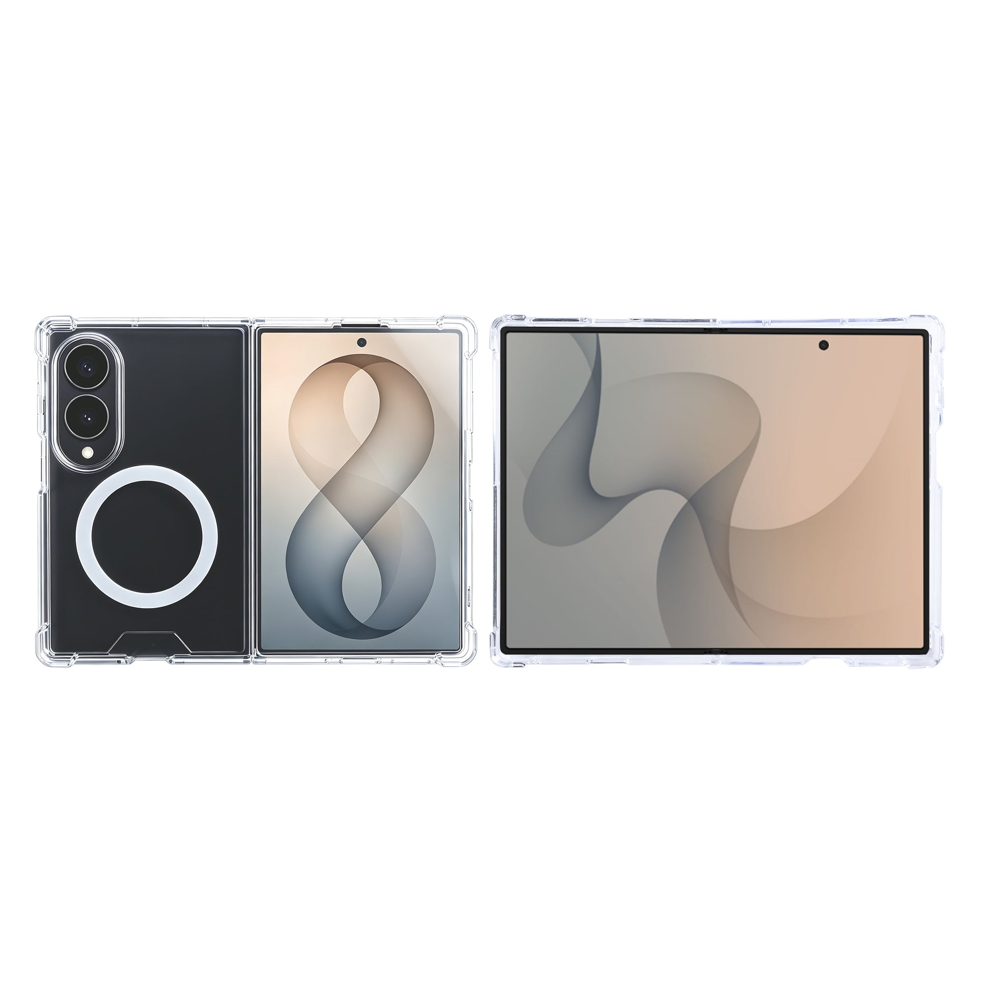 Rixus Anti-Burst Hülle mit MagSafe kompatibel für Samsung Galaxy Z Fold8 Transparent – Bild 3