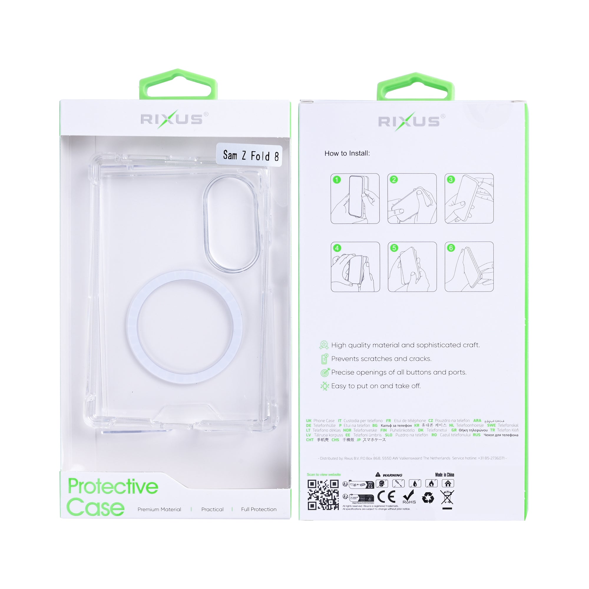 Rixus Anti-Burst Hülle mit MagSafe kompatibel für Samsung Galaxy Z Fold8 Transparent – Bild 6