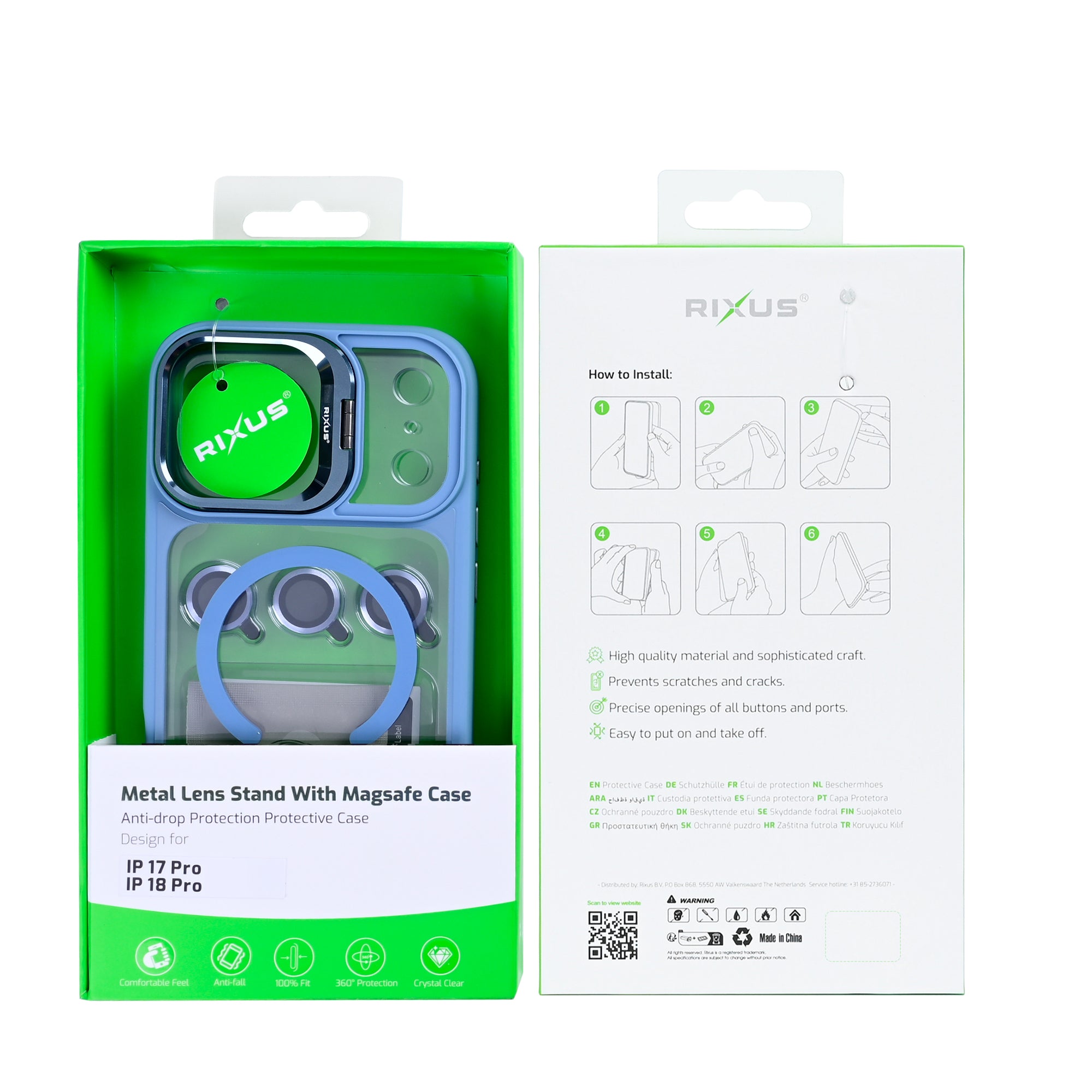 Rixus Classic 03 Hülle mit MagSafe kompatibel für Apple iPhone 17 Pro, 18 Pro Hellblau – Bild 5