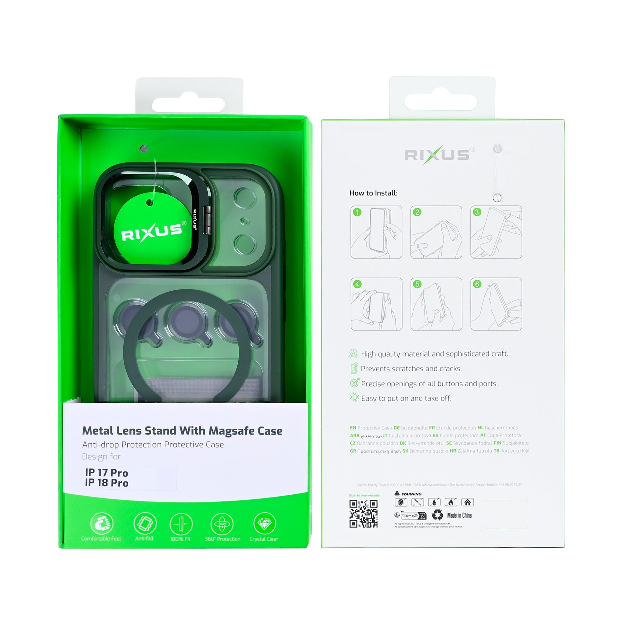 Rixus Classic 03 Hülle mit MagSafe kompatibel für Apple iPhone 17 Pro, 18 Pro Dunkelgrün – Bild 5