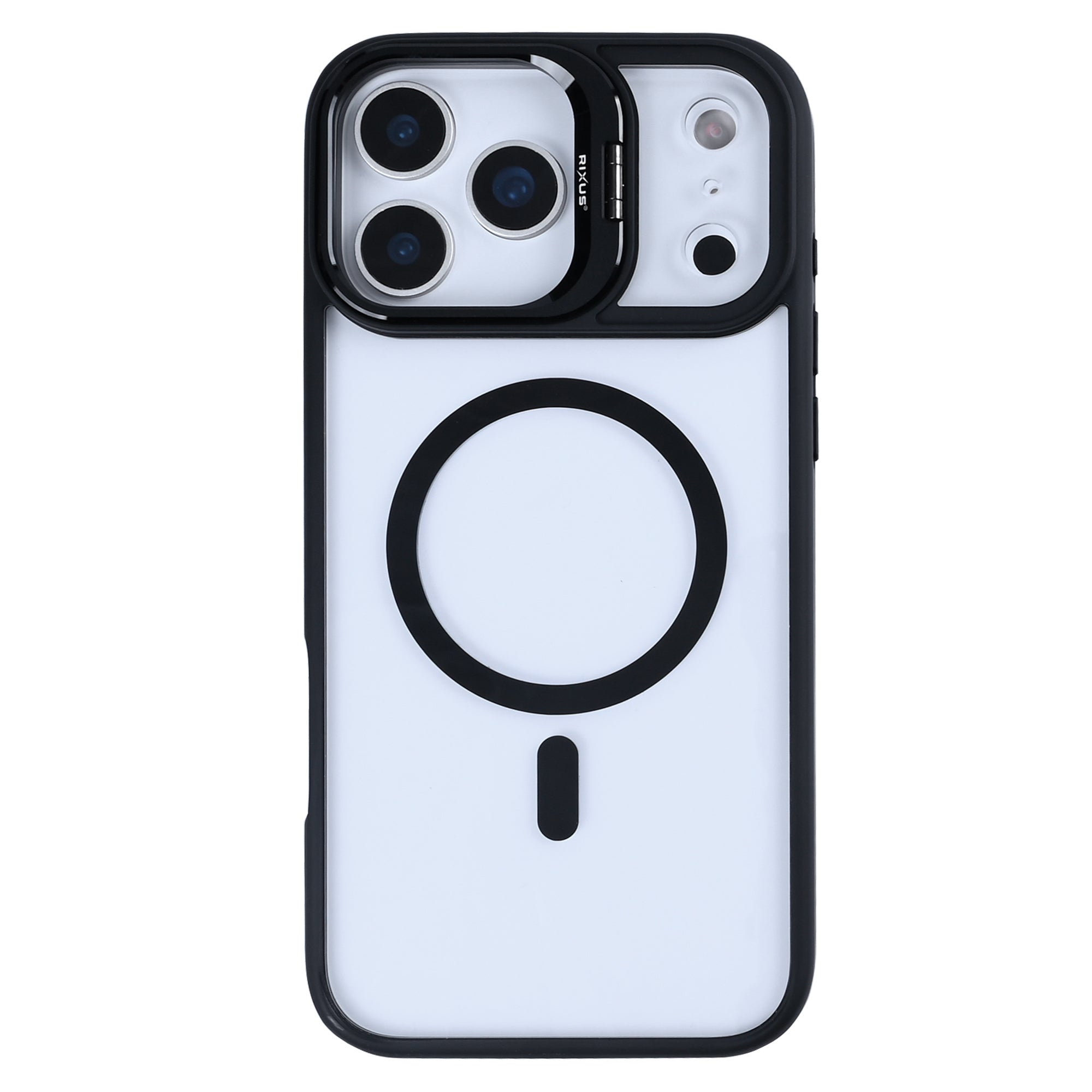 Rixus Classic 03 Hülle mit MagSafe kompatibel für Apple iPhone 17 Pro, 18 Pro Schwarz