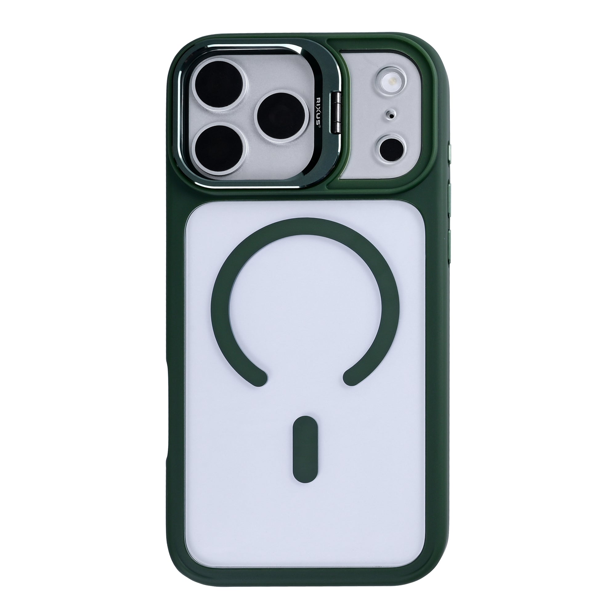 Rixus Classic 03 Hülle mit MagSafe kompatibel für Apple iPhone 17 Pro Max, 18 Pro Max Dunkelgrün