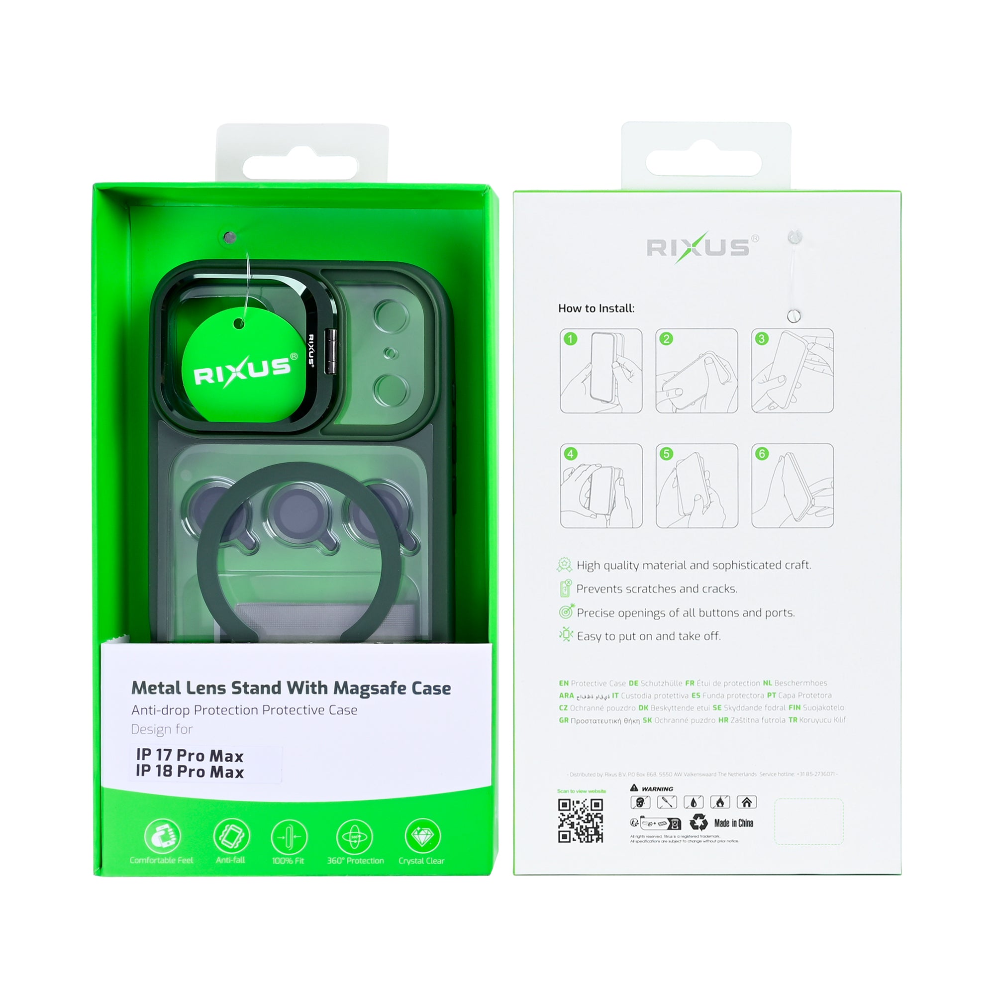 Rixus Classic 03 Hülle mit MagSafe kompatibel für Apple iPhone 17 Pro Max, 18 Pro Max Dunkelgrün – Bild 5
