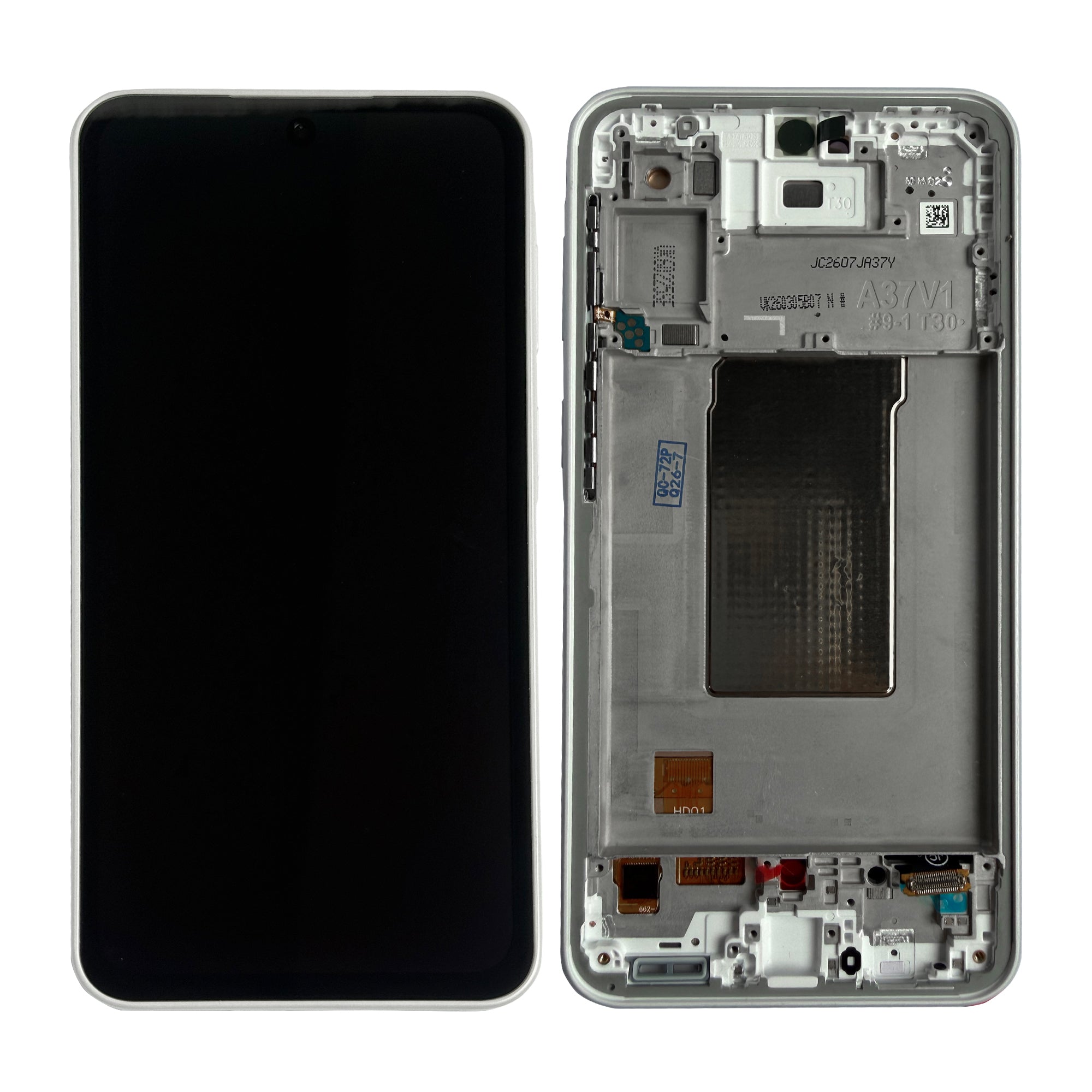 Samsung Galaxy A37 A376B Display und Touchscreen-Digitizer mit Rahmen White Soft-OLED – Bild 4