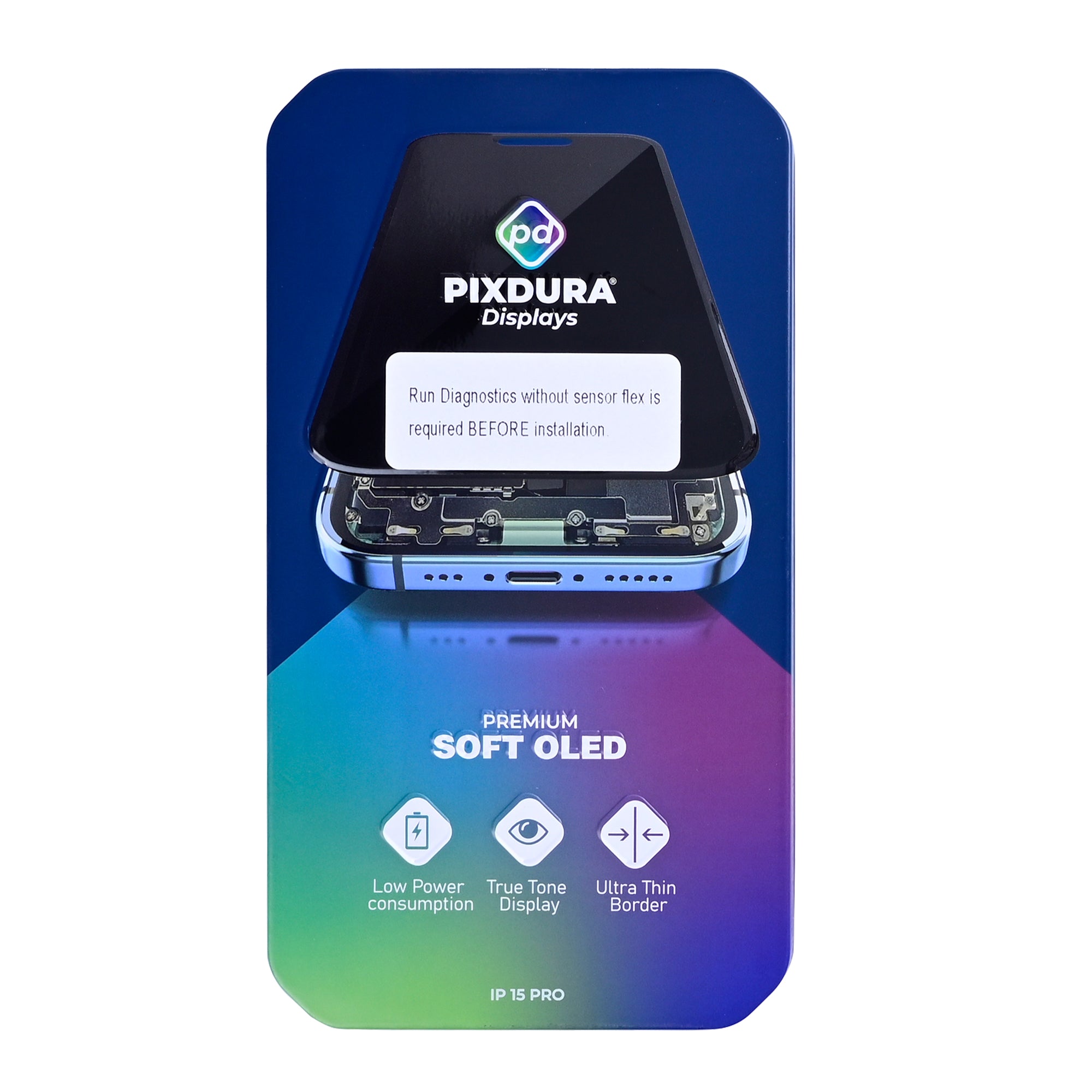 PIXDURA für Apple iPhone 15 Pro Display und Touchscreen-Digitizer Soft-OLED (Run Diagnostics) (120Hz) – Bild 6