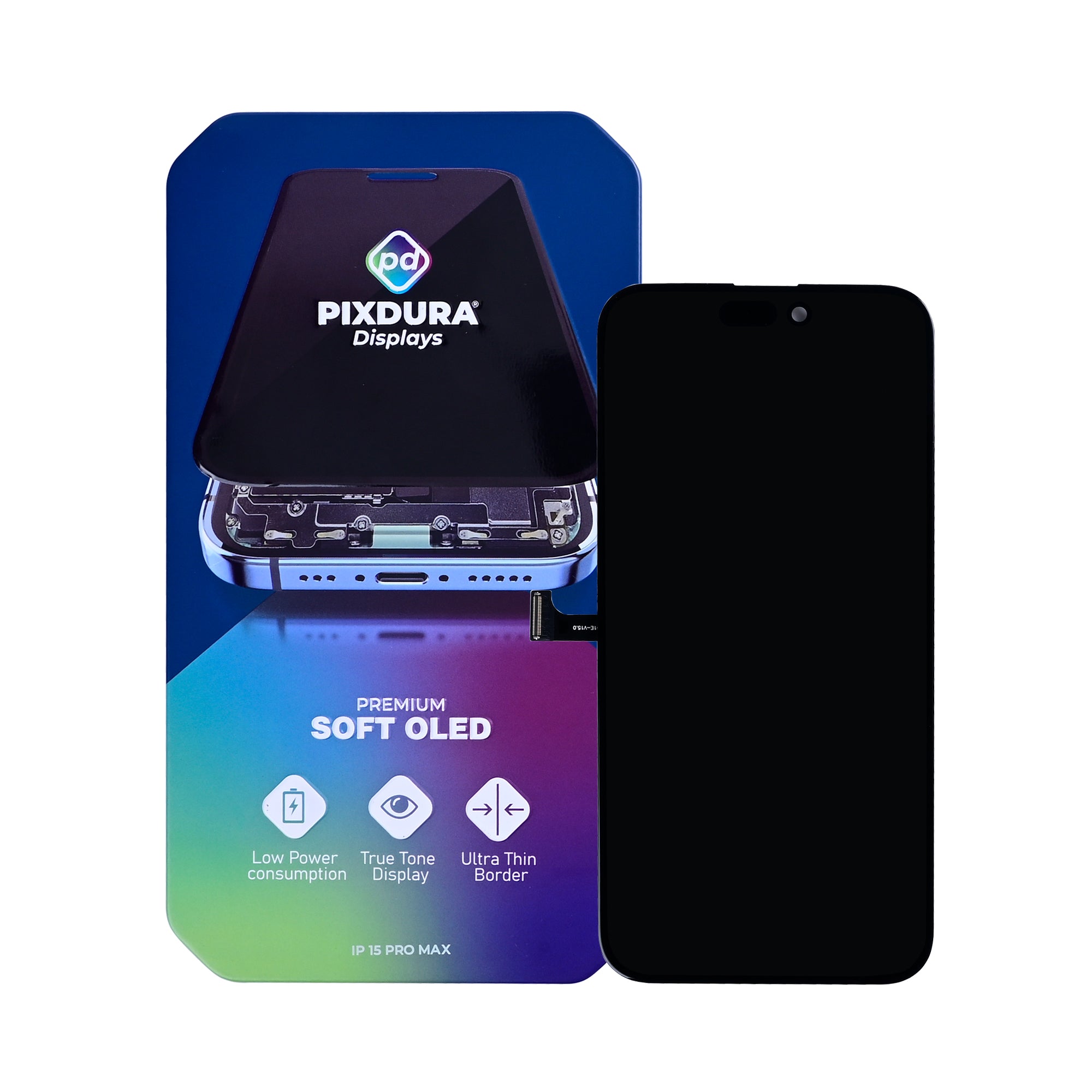 PIXDURA für Apple iPhone 15 Pro Max Display und Touchscreen-Digitizer Soft-OLED (Run Diagnostics) (120Hz) – Bild 2