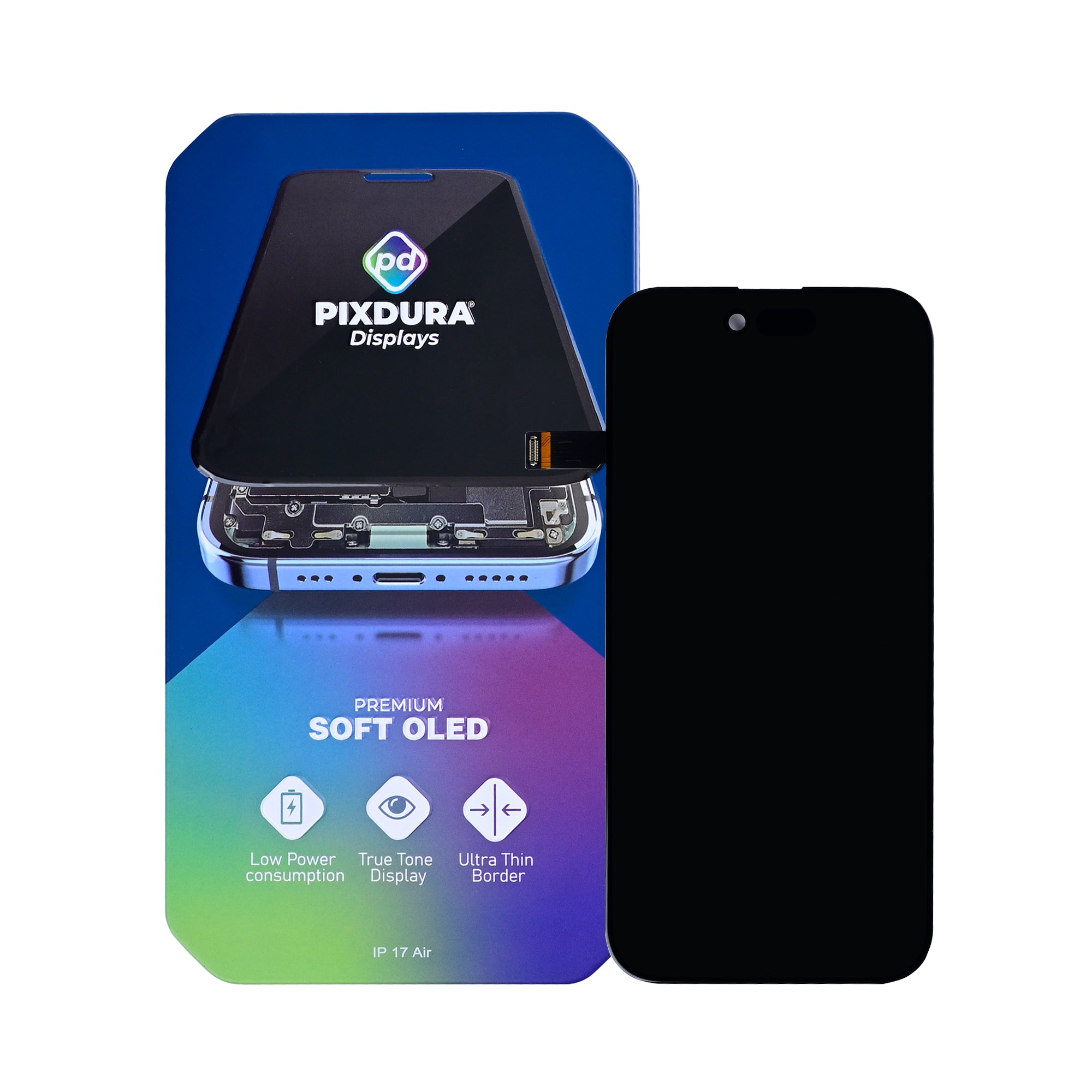 PIXDURA Display für iPhone 17 Air Soft OLED Premium 120Hz Touchscreen – Bild 2