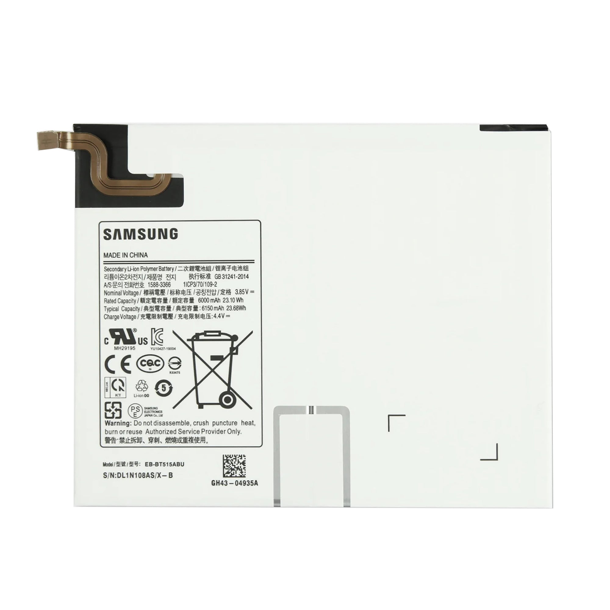 Samsung Galaxy Tab A 10.1 inch (2019) T510, T515 Akku EB-BT515ABU OEM