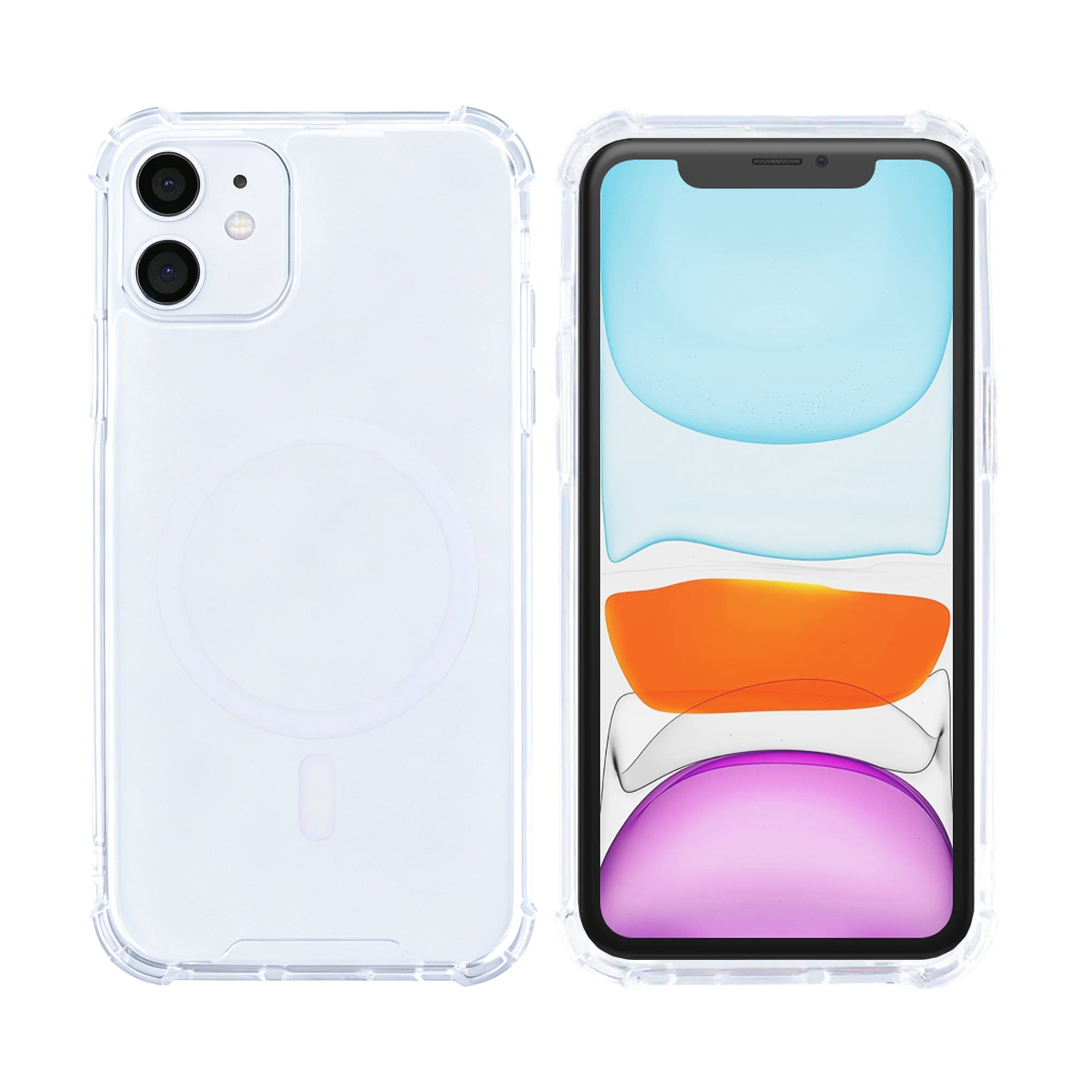 Rixus Anti-Burst Hülle mit MagSafe kompatibel für Apple iPhone 11 Transparent – Bild 3