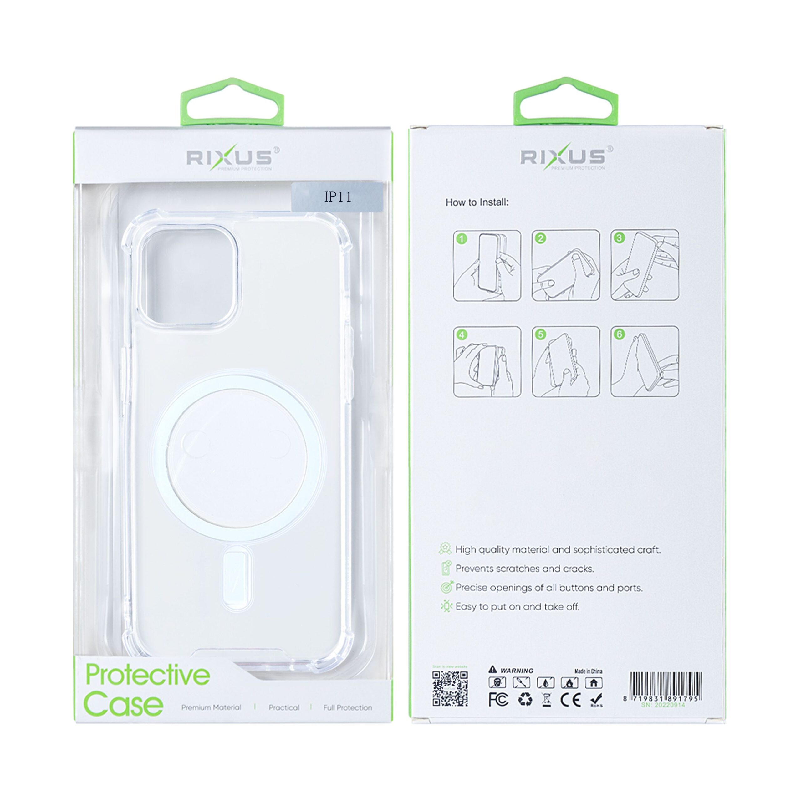 Rixus Anti-Burst Hülle mit MagSafe kompatibel für Apple iPhone 11 Transparent – Bild 4