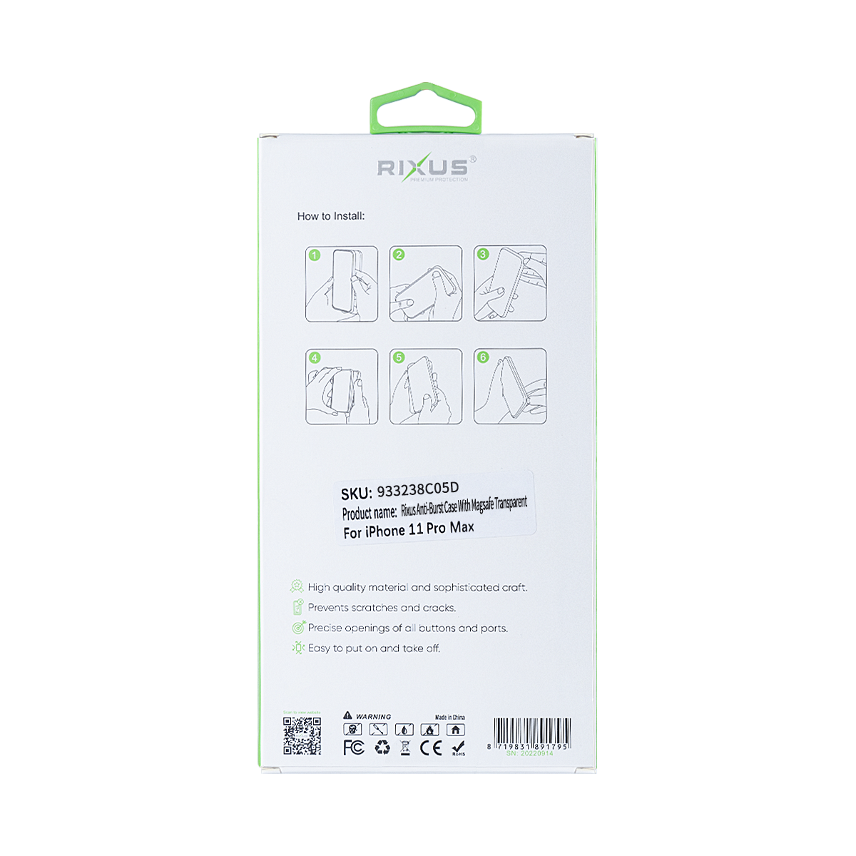 Rixus Anti-Burst Hülle mit MagSafe kompatibel für Apple iPhone 11 Pro Max Transparent – Bild 5