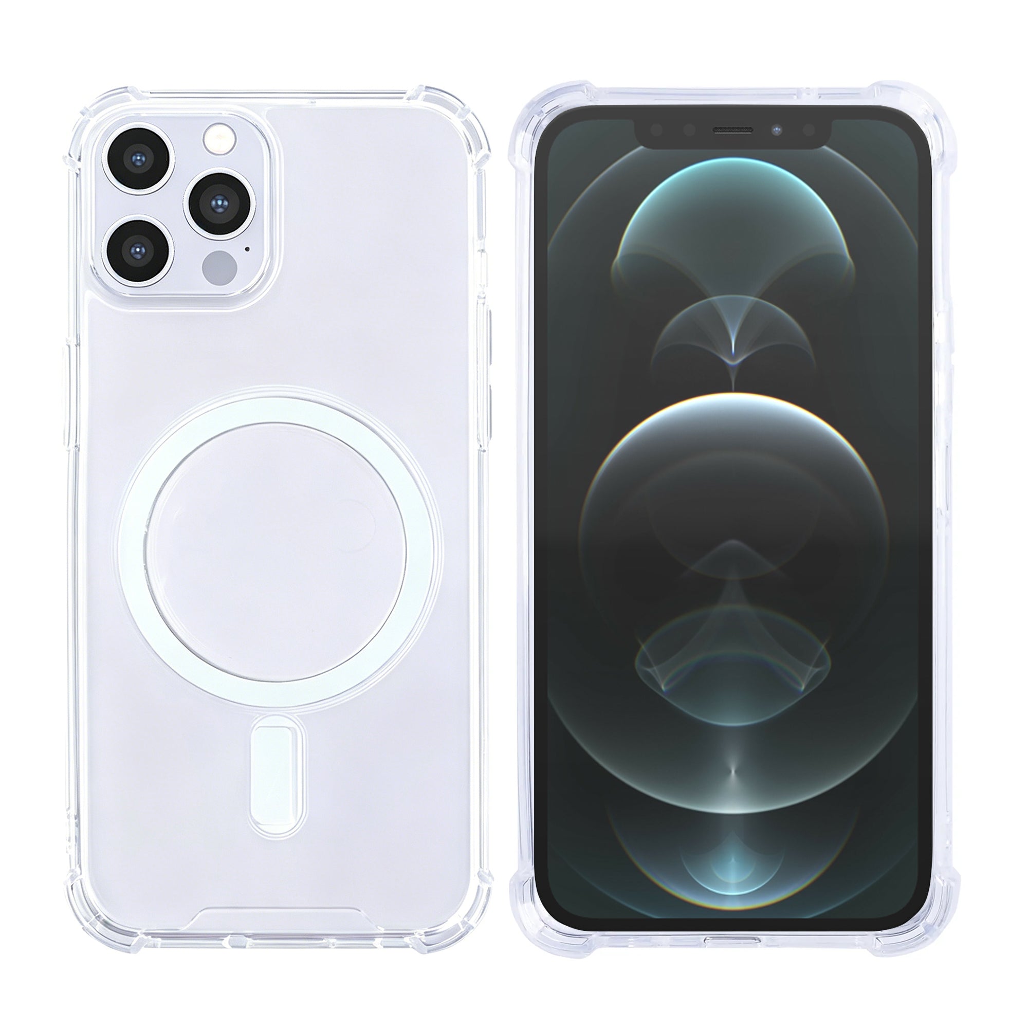 Rixus Anti-Burst Hülle mit MagSafe kompatibel für Apple iPhone 12 Pro Max Transparent – Bild 3