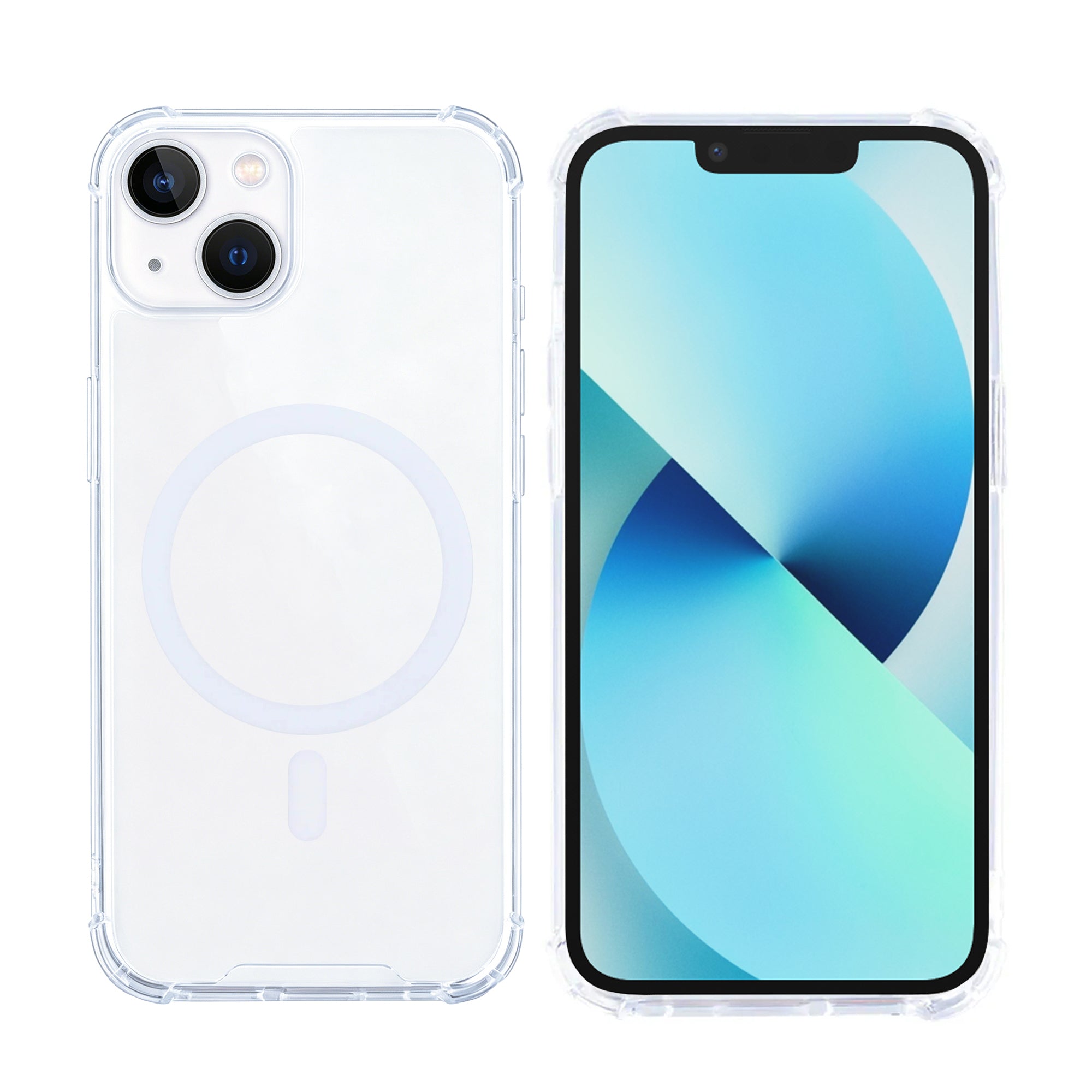 Rixus Anti-Burst Hülle mit MagSafe kompatibel für Apple iPhone 13 Transparent – Bild 3