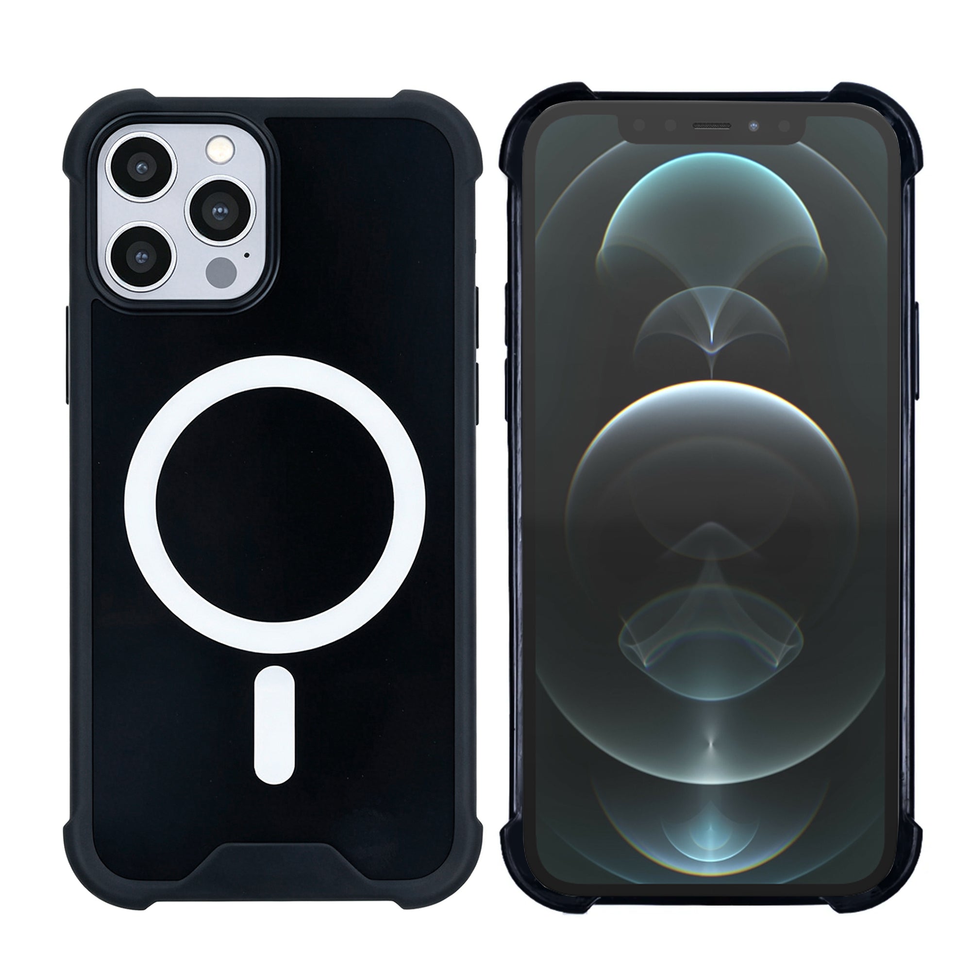 Rixus Anti-Burst Hülle mit MagSafe kompatibel für Apple iPhone 12, 12 Pro Black – Bild 3