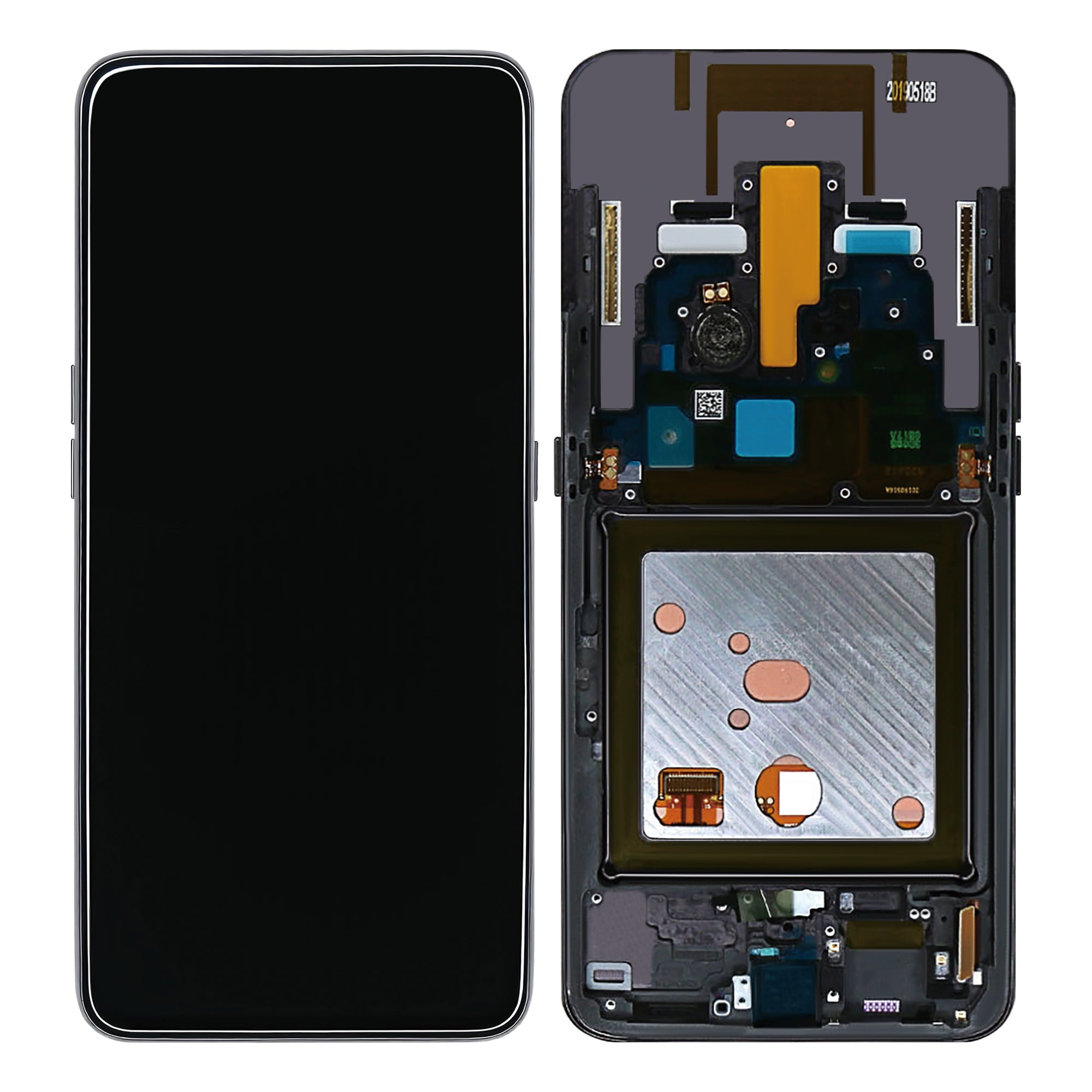 Samsung Galaxy A80 A805F Display und Touchscreen-Digitizer mit Rahmen Phantom Black Service Pack – Bild 3