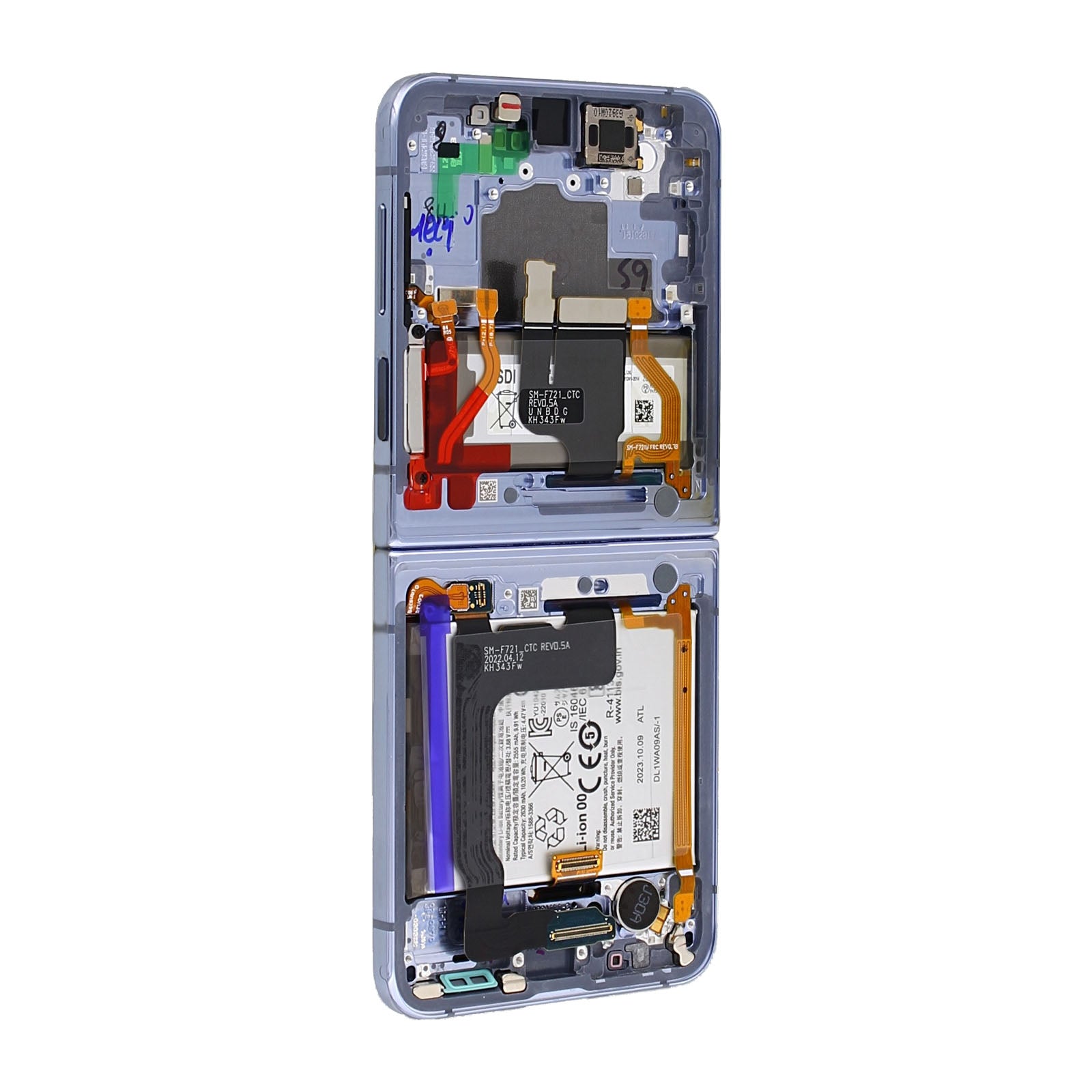 Samsung Original Service Pack Display Galaxy Z Flip4 Main F721B mit Rahmen Blue – Bild 4