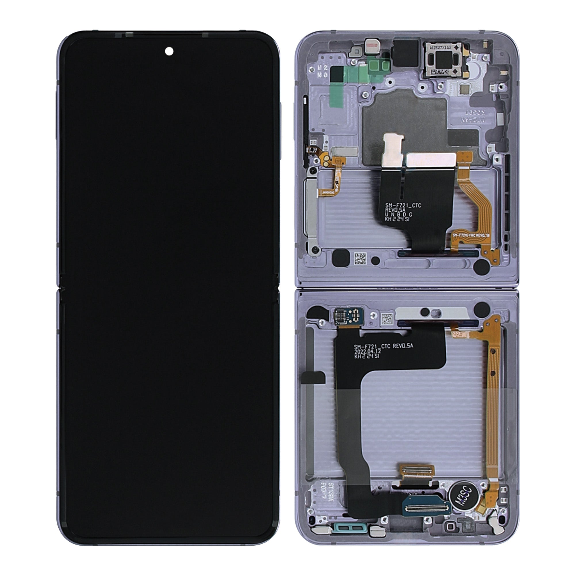 Samsung Z Flip4 Main F721B Original Service Pack Display Rahmen Bora Purple – Bild 4