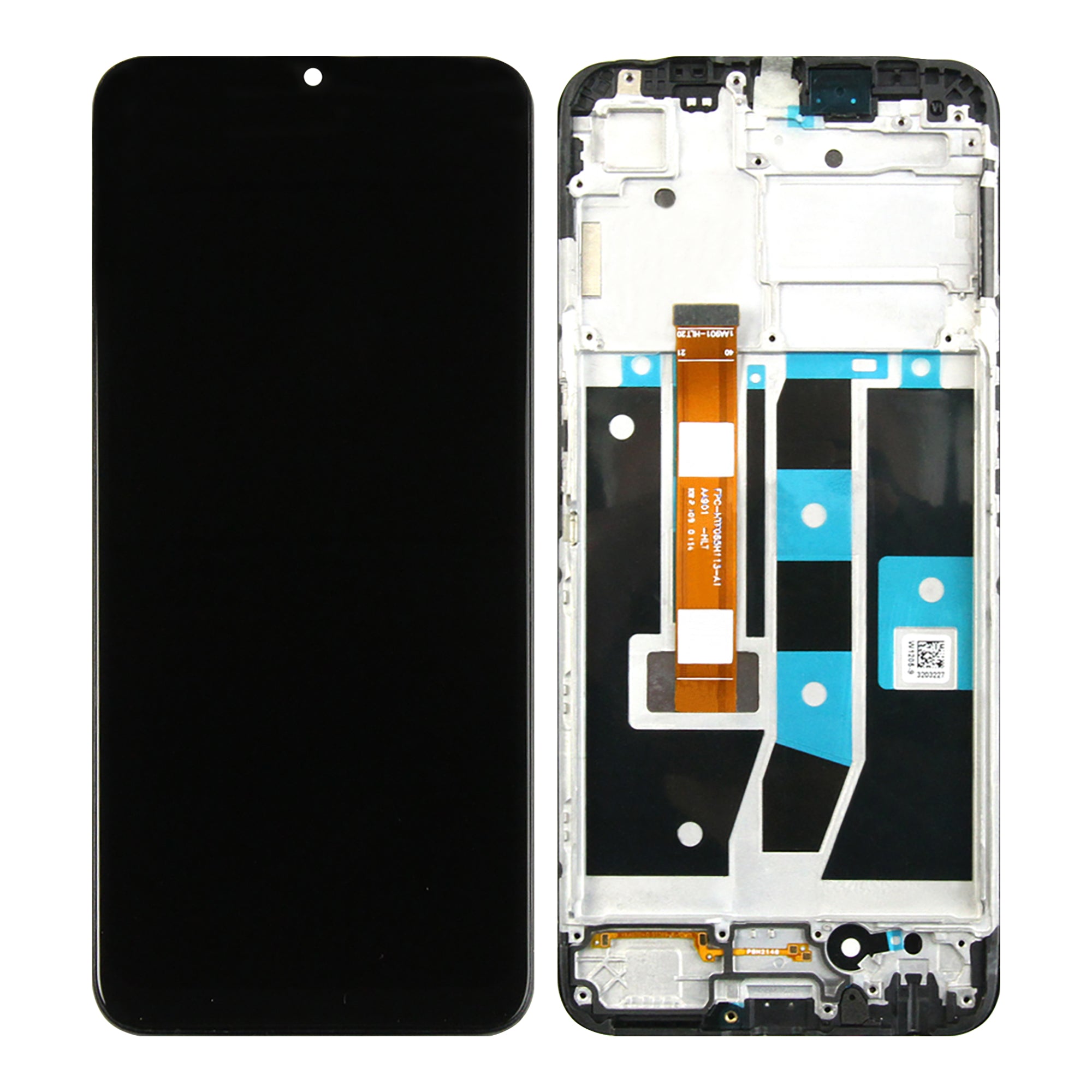 Oppo A54S Display und Touchscreen-Digitizer mit Rahmen Black OEM – Bild 4