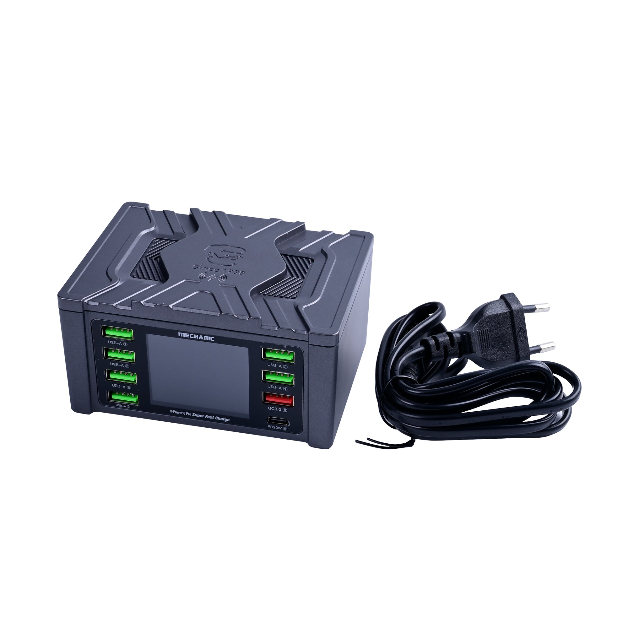 MECHANIC 8 Ports 110W Multi USB Socket Charger PD3.0 QC3.0 Fast Charging Phone Charger mit LED Display – Bild 2