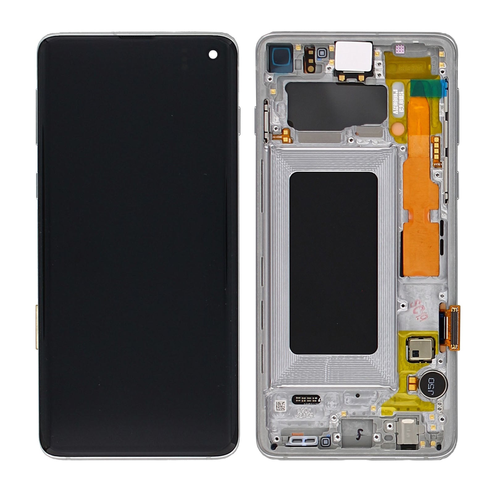 Samsung Galaxy S10 G973F Display und Touchscreen-Digitizer mit Rahmen Prism White Service Pack – Bild 4