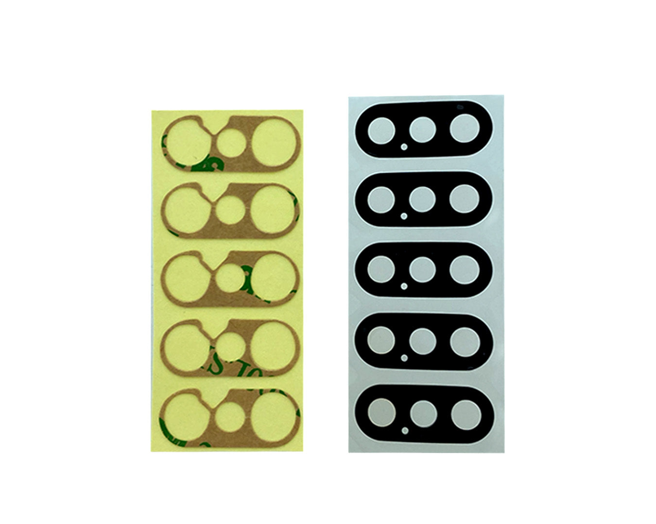 Für Apple iPhone XS Max Kameraglas Set Black OEM (5er-Pack)