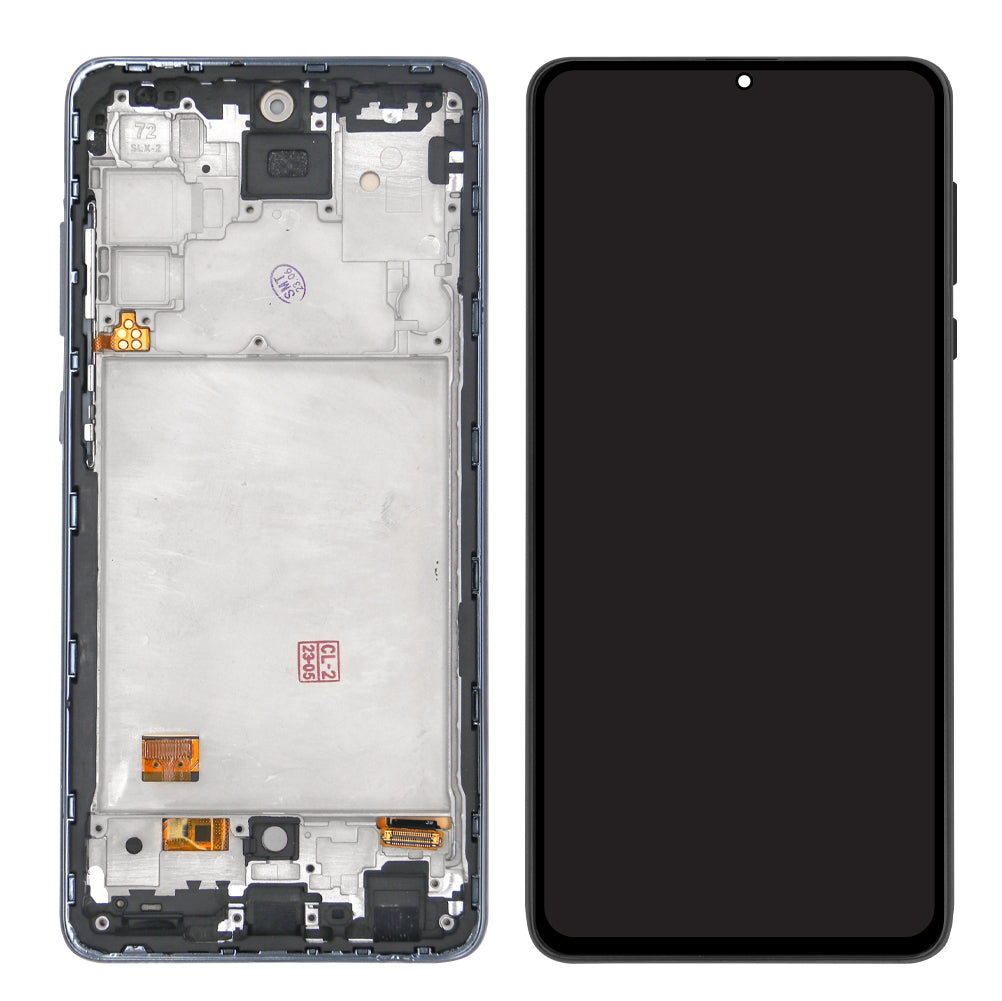 Samsung Galaxy A72 A725F Display und Touchscreen-Digitizer mit Rahmen Awesome Black Soft-OLED – Bild 3