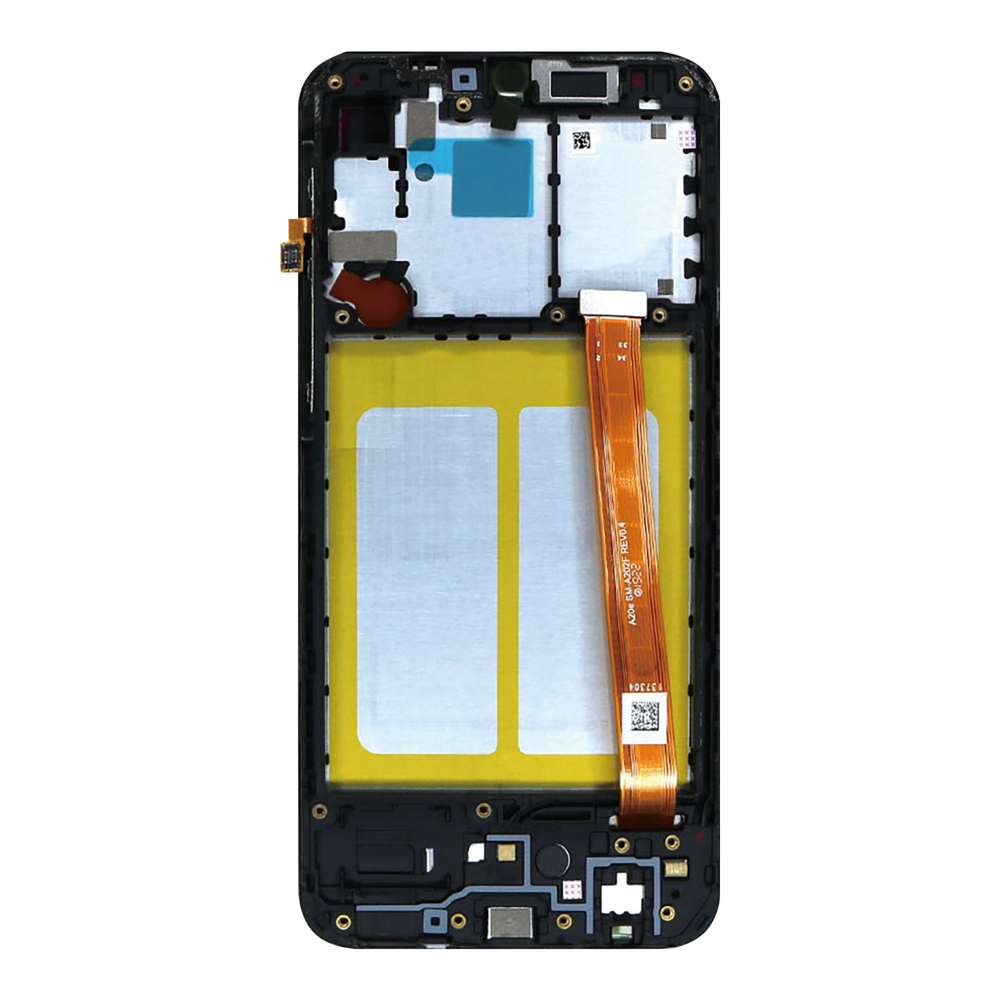Samsung Galaxy A20e A202F Display und Touchscreen-Digitizer mit Rahmen Black Service Pack – Bild 2