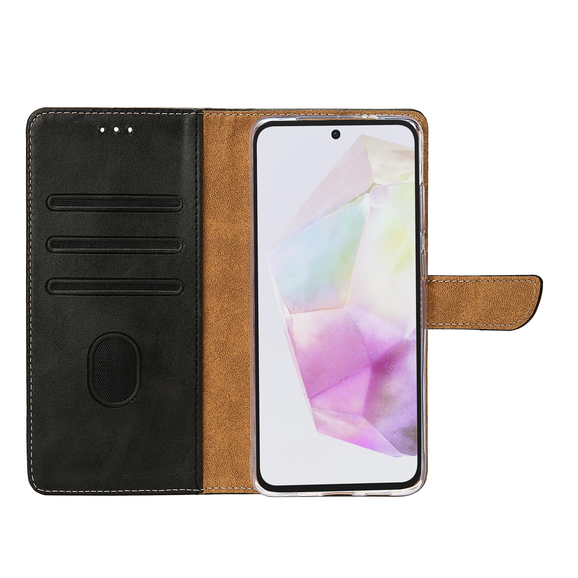 Rixus Buchhülle für Samsung Galaxy A35 5G Black – Bild 5